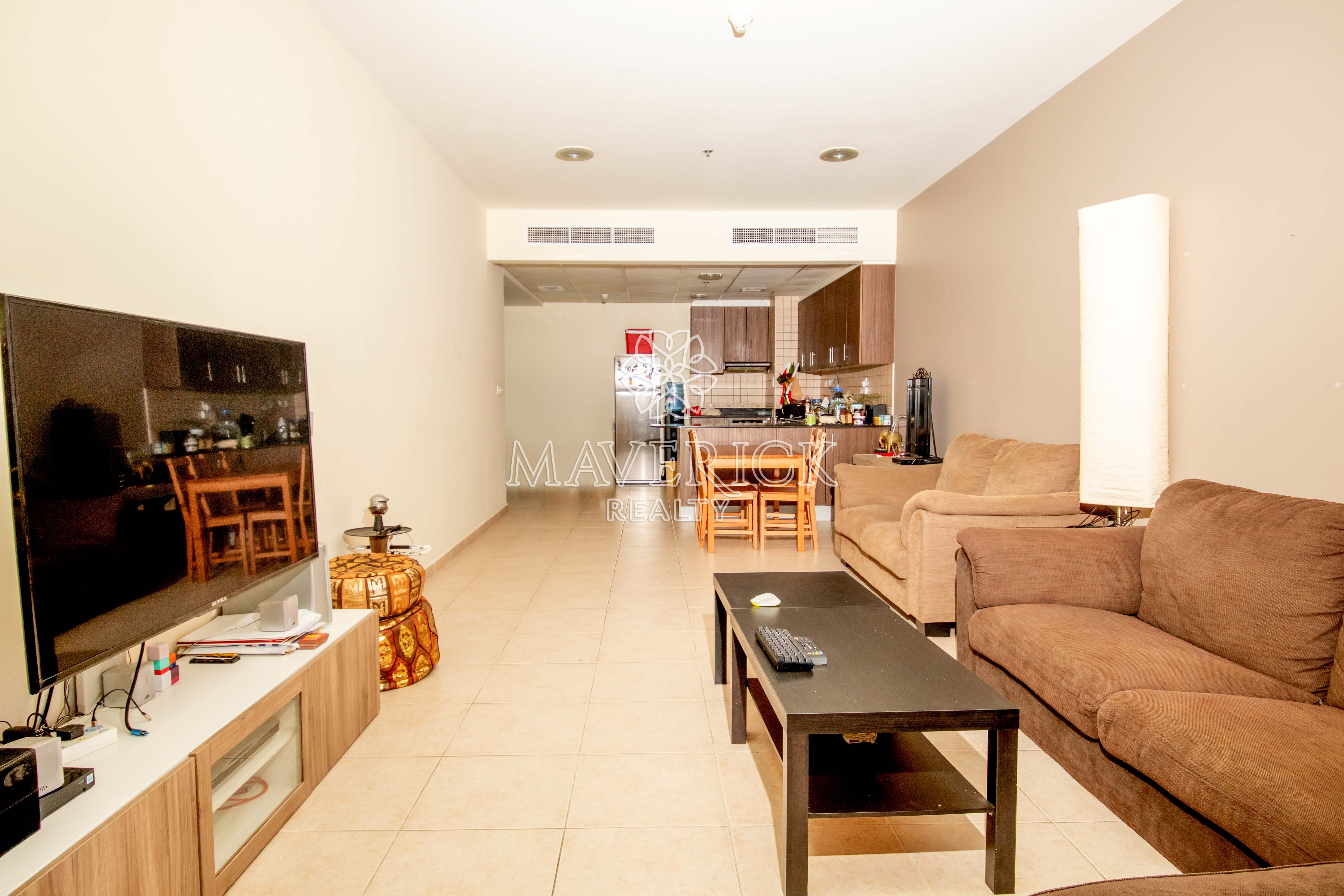 Furnished 1BR | Near Tram+Metro | 4 Cheques