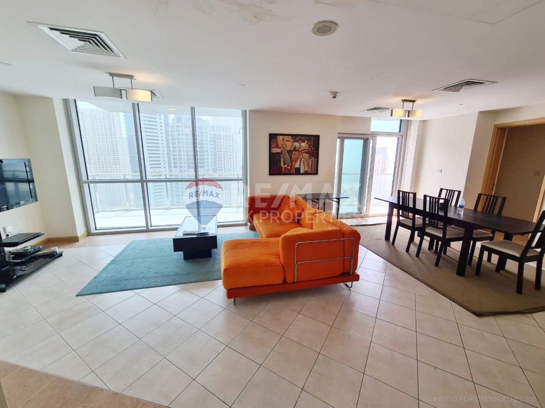 Huge Sea View l 3 BR High Floor l Fully Furnished
