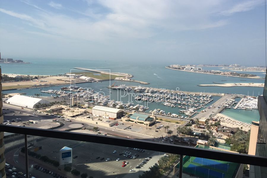 Furnished 2BR Full Sea and Dubai Eye view