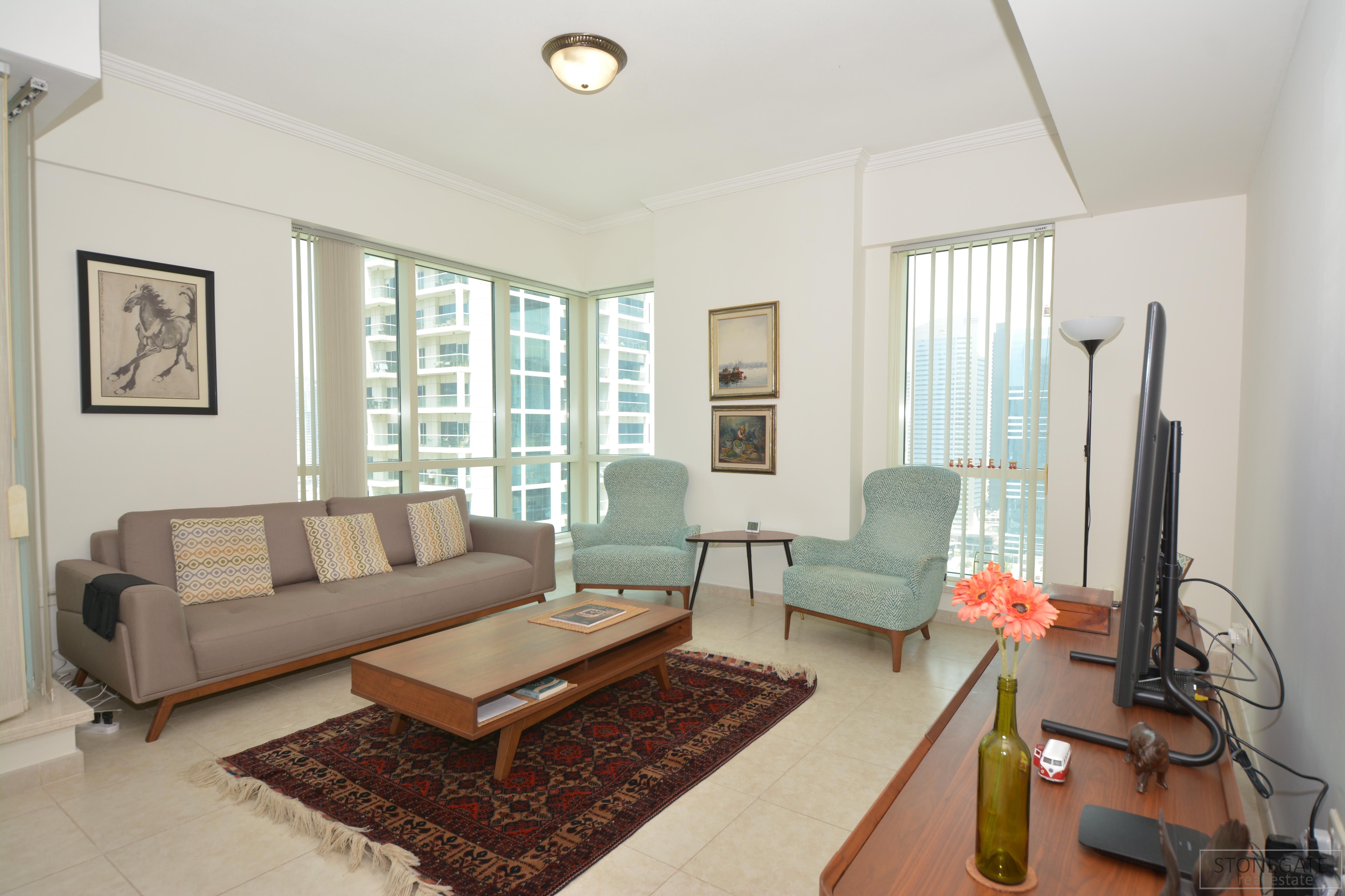 Furnished | High Floor | Partial Marina View