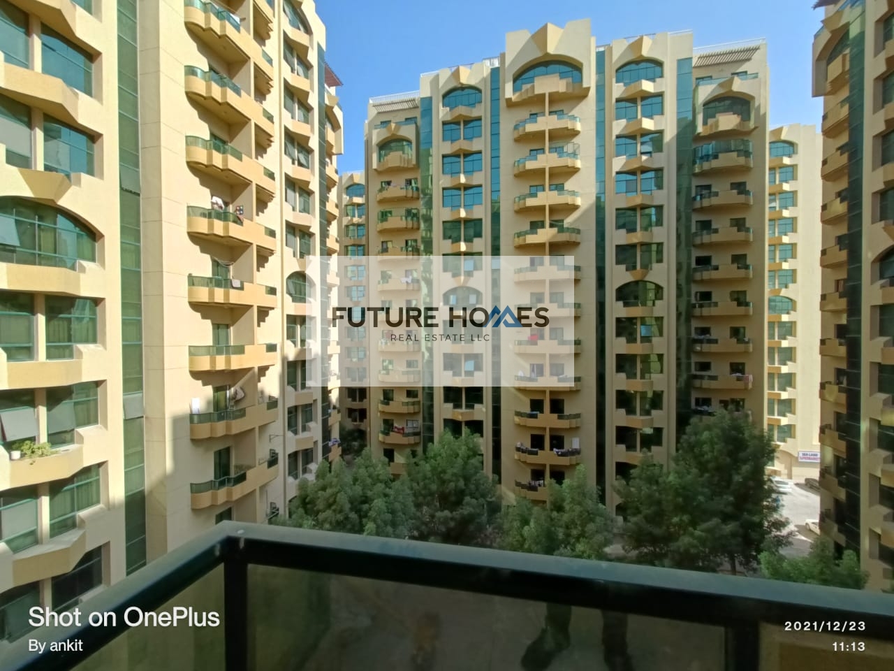 Flat for rent in Rashidiya Tower Ajman with Balcony
