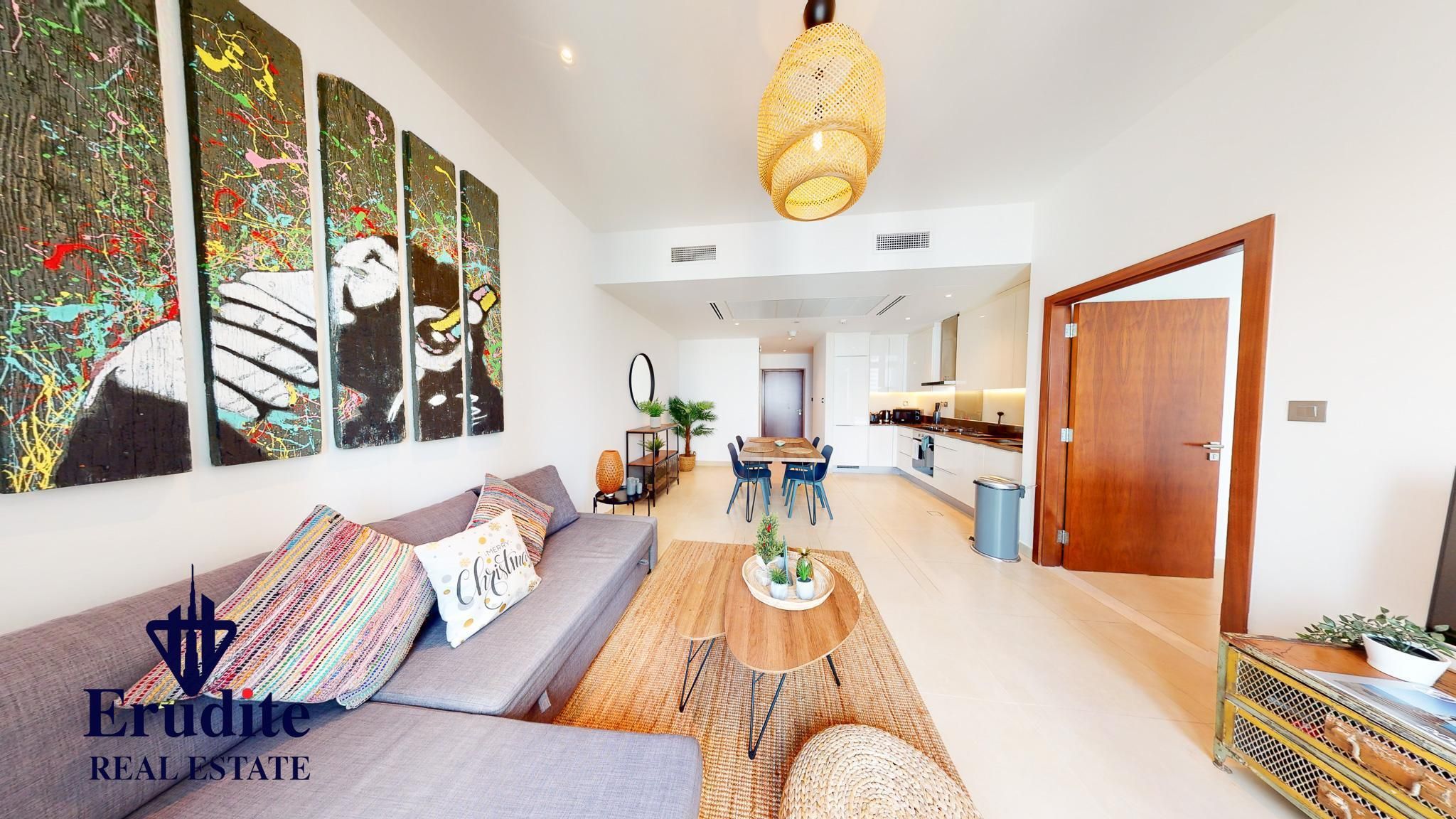 FULLY FURNISHED / MARINA VIEW / 1 BR + 2 BATH