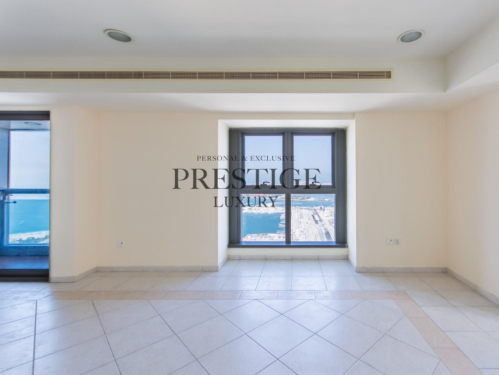 Spacious 3BR + Maid | Sea view | Unfurnished