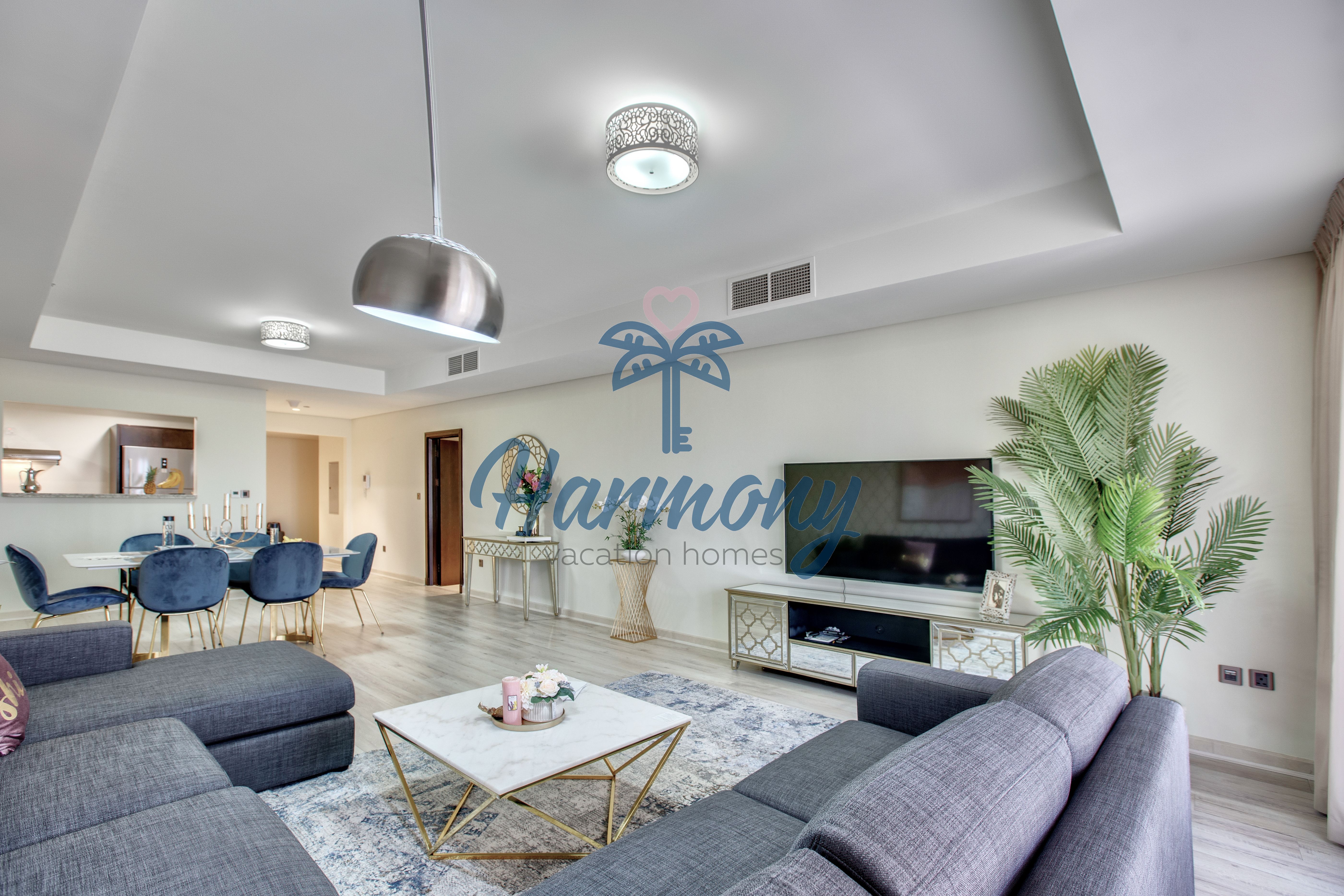 Luxurious 2BR+Maids | Free Beach, Pool | Full Sea View