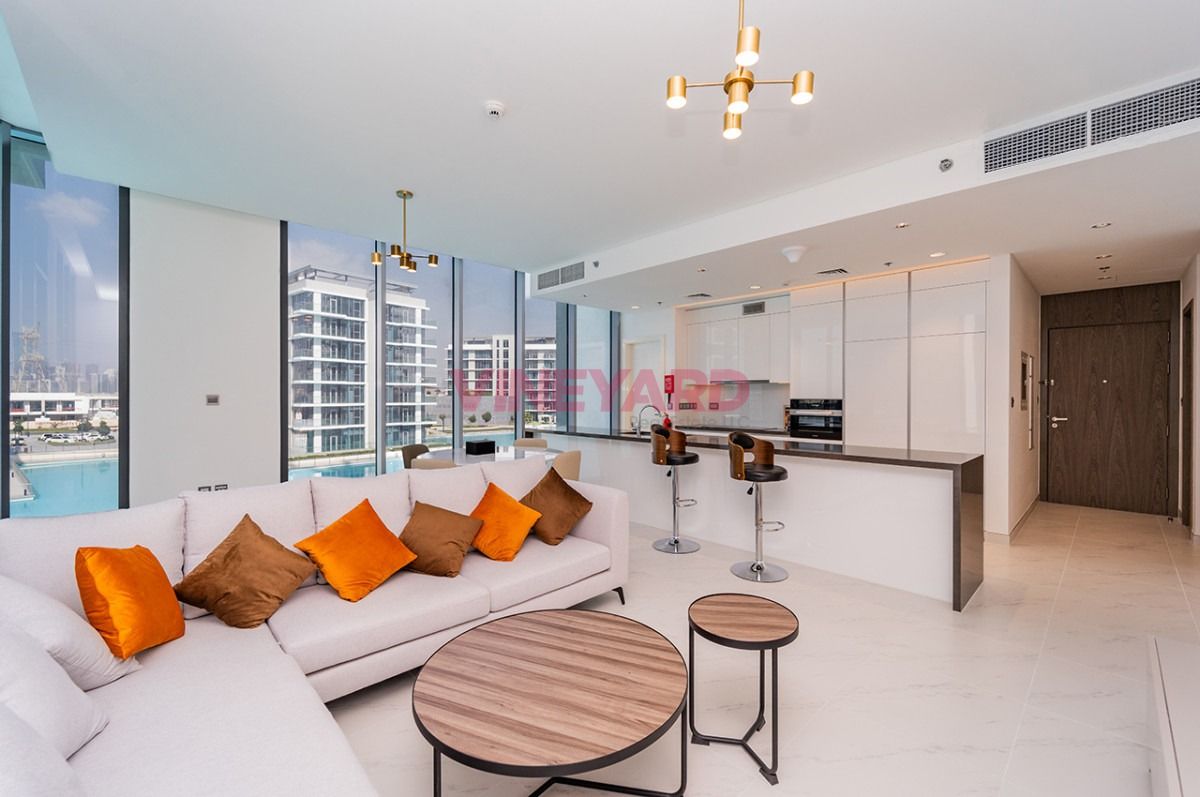 Premium unit | Full Lagoon View | Well Furnished | 2Bed+Maids