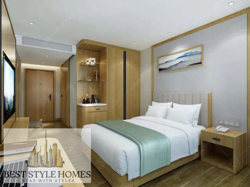3 Months Stay, Studio With Balcony, Monthly Payments, Fully Furnished Hotel Apartment