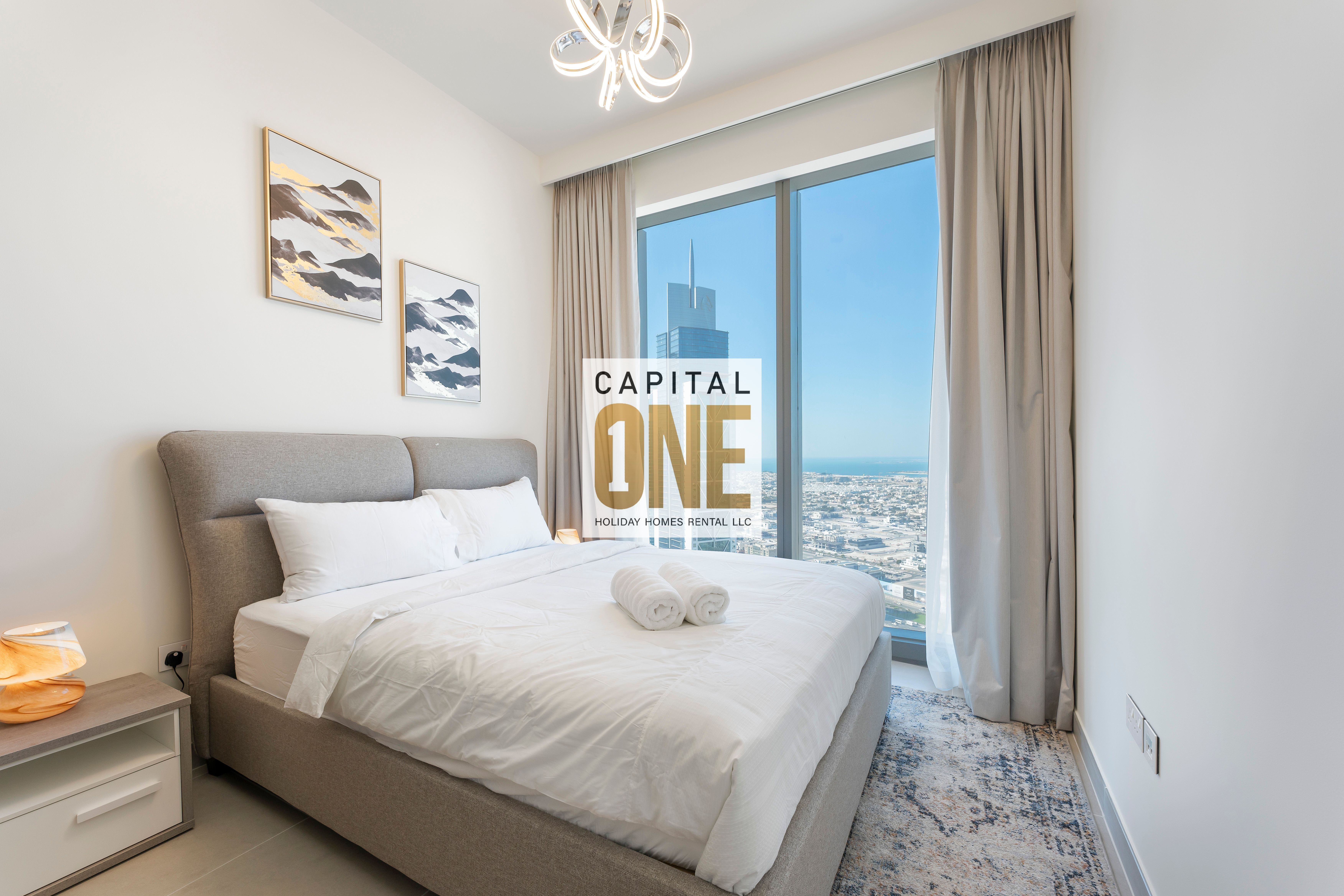 Amazing Views of Sea and City Skyline | Fully Furnished I High Floor