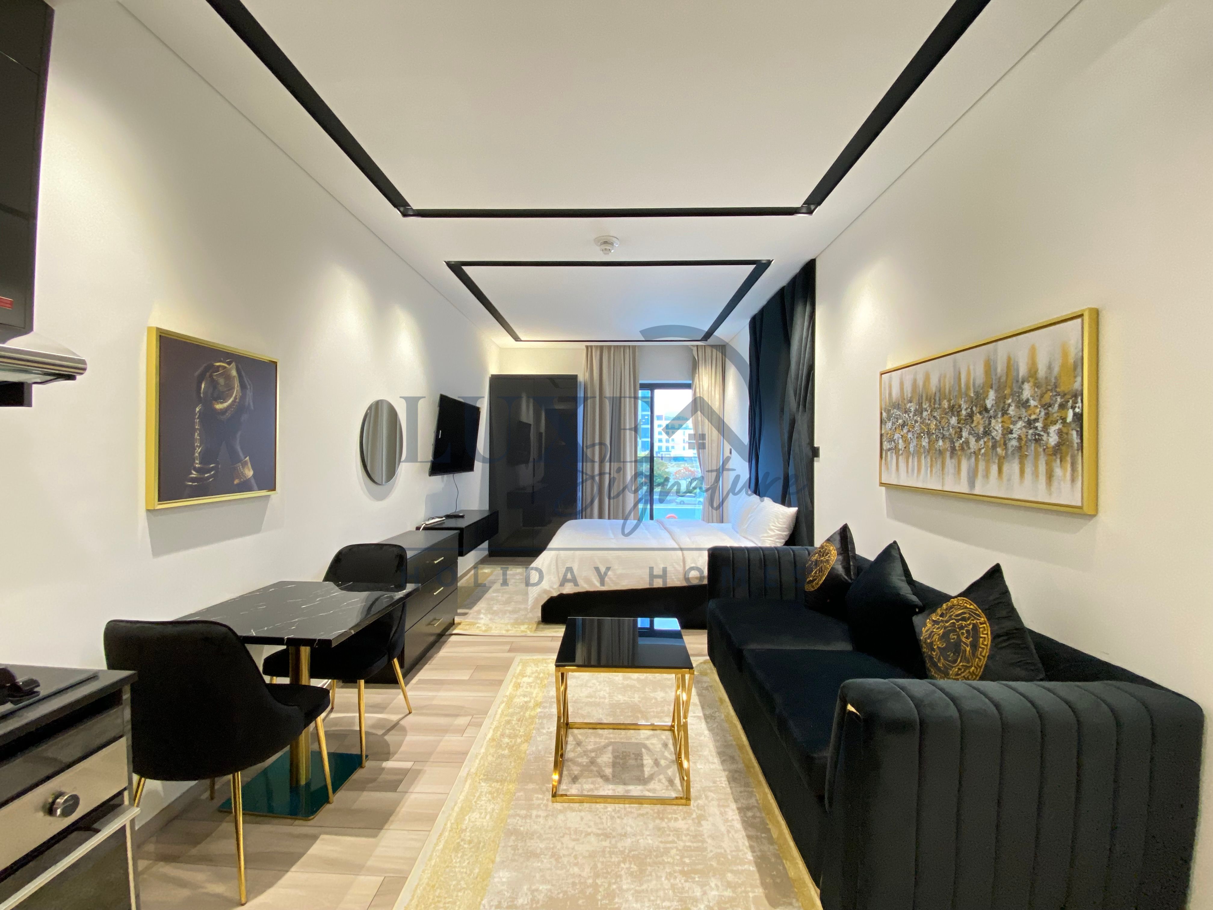 FURNISHED STUDIO || LUXURY INTERIOR || VERSACE DESIGN