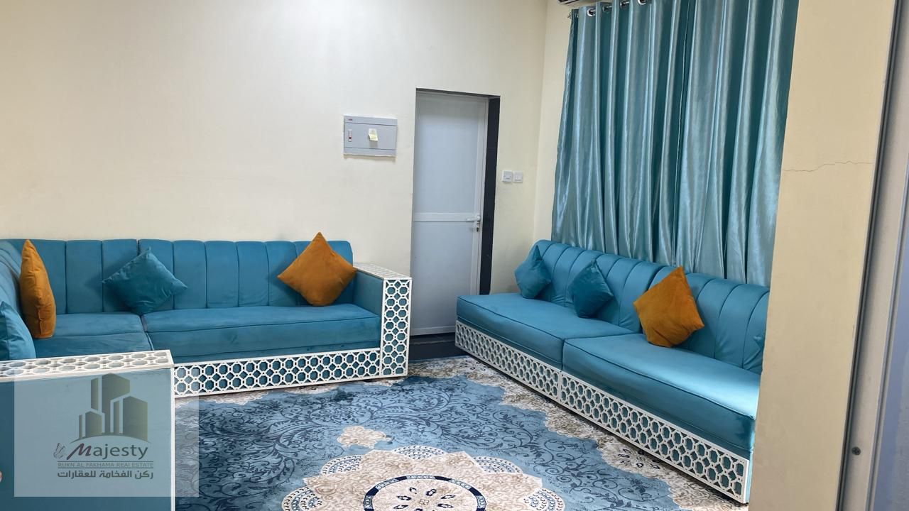 A house for sale in a corner in Al-Qadisiyah in the Emirate of Sharjah, with an area of 3,050 square feet, a divided house, with a rent of 43,000 di