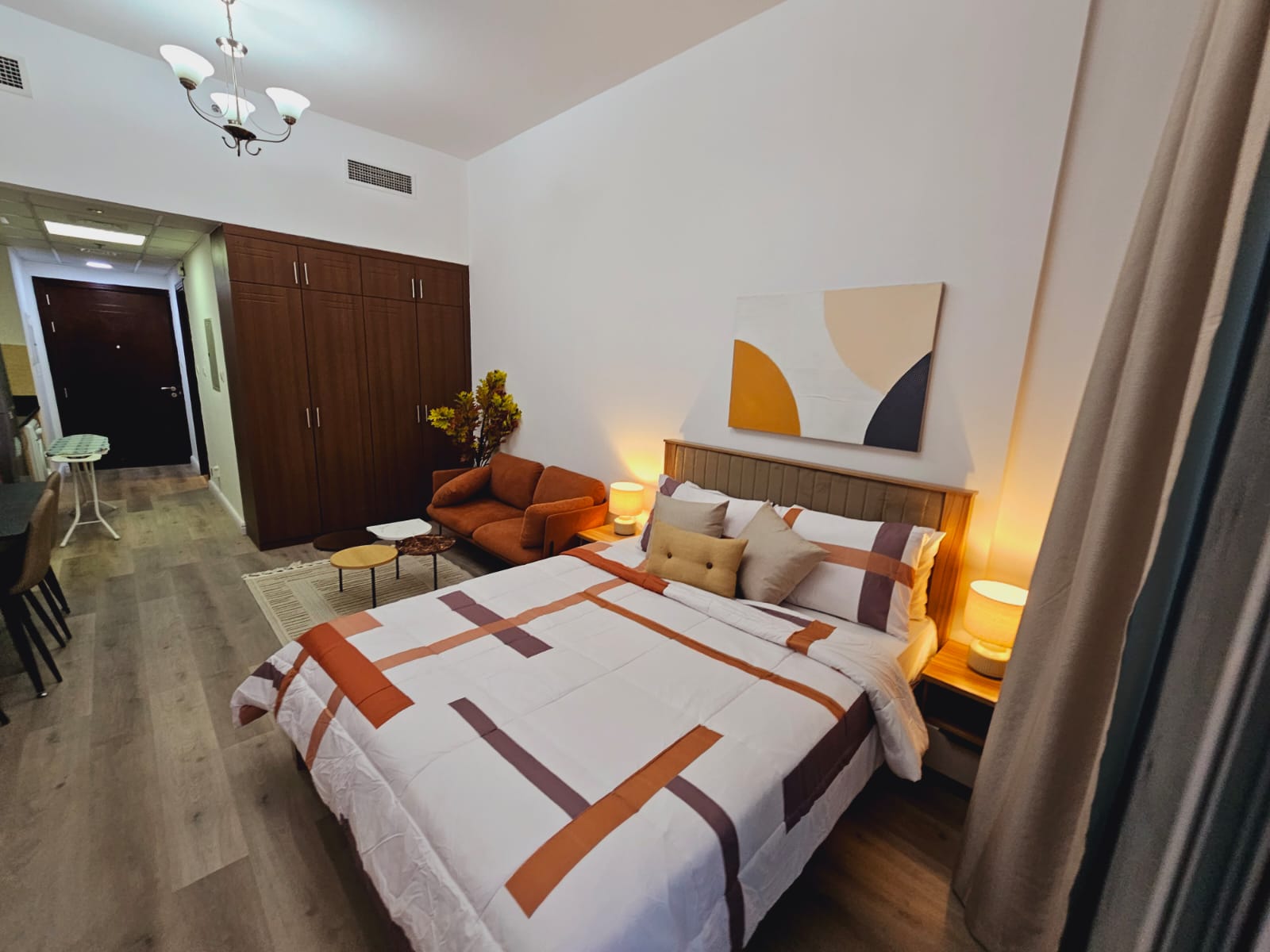 Elegant Furnished Studio With Canal View || Amazing Location || Modern Design || With Wooden Flooring