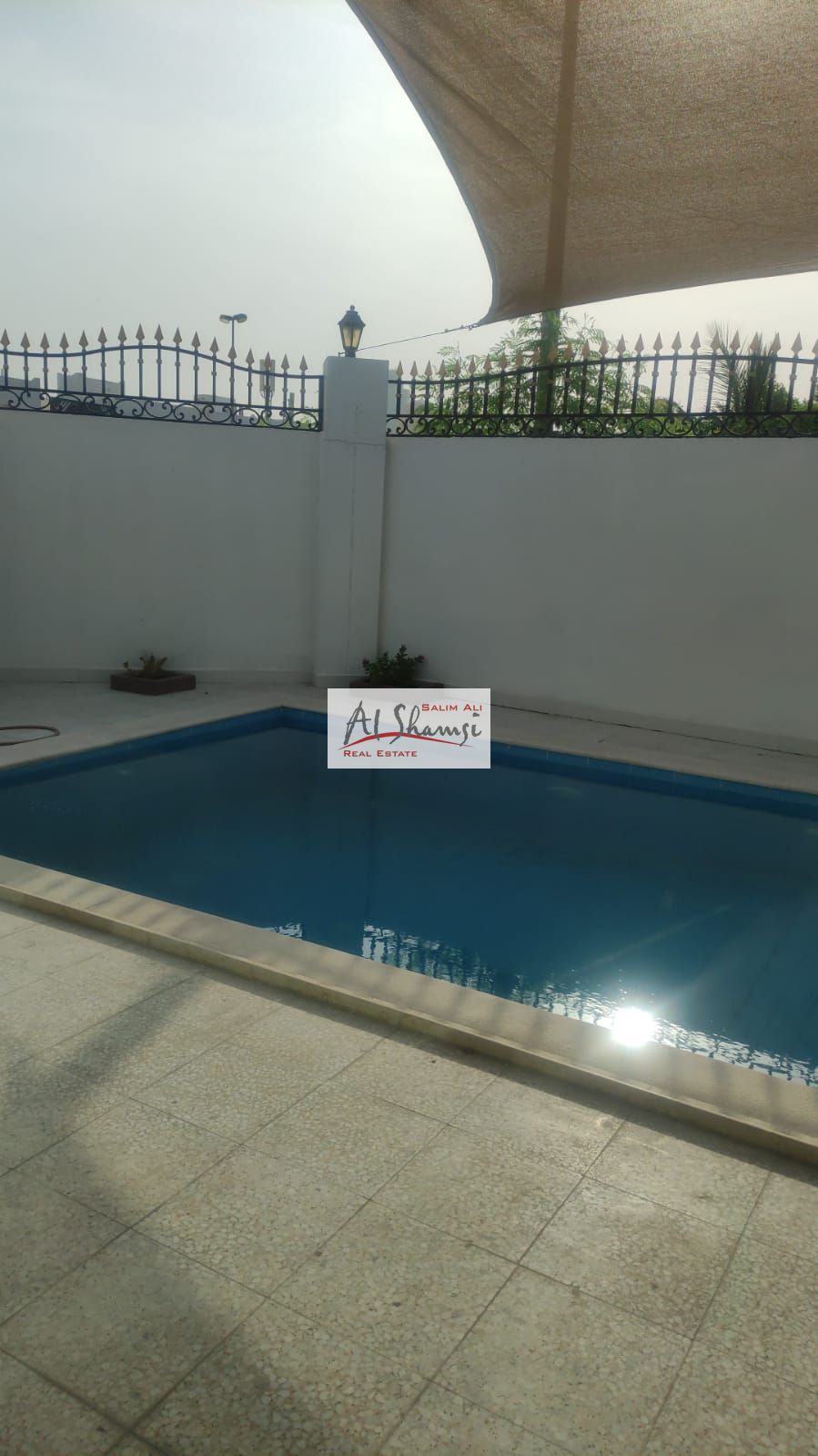 For sale, a corner villa with a swimming pool,