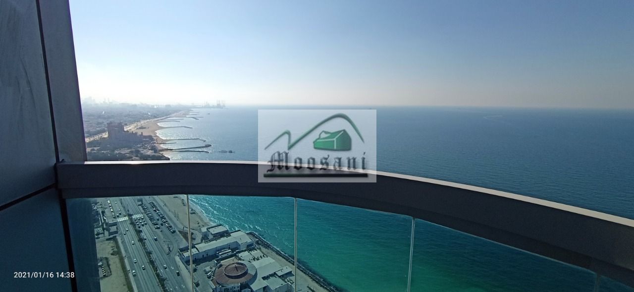 Corniche Tower : Sea View 2 Bedrooms Hall with Maid Room 2185 sqft for Rent