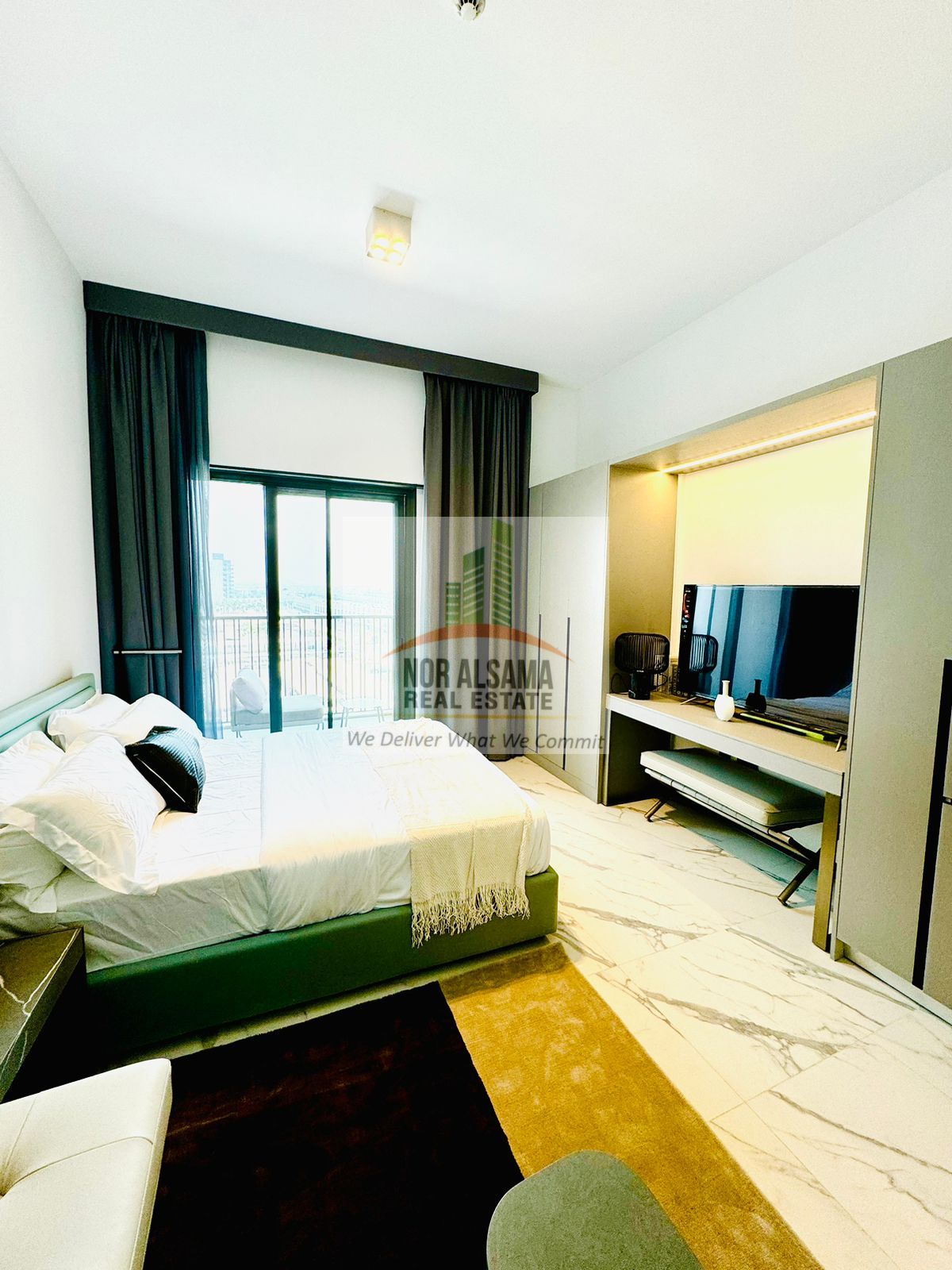 Fully Furnished Studio Apartment in Meydan City- Your New Stylish Living Space"