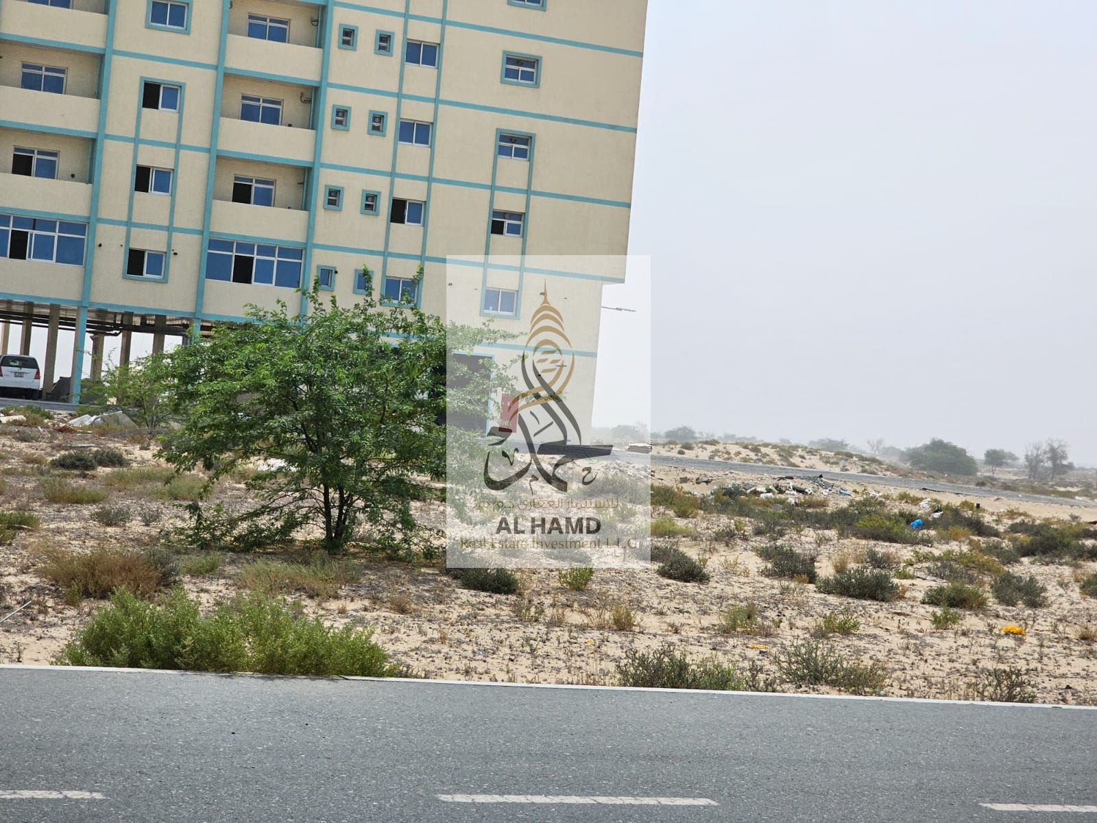 For sale directl owner commercial Corner land G+m+5 near Ajman size 9935sqft