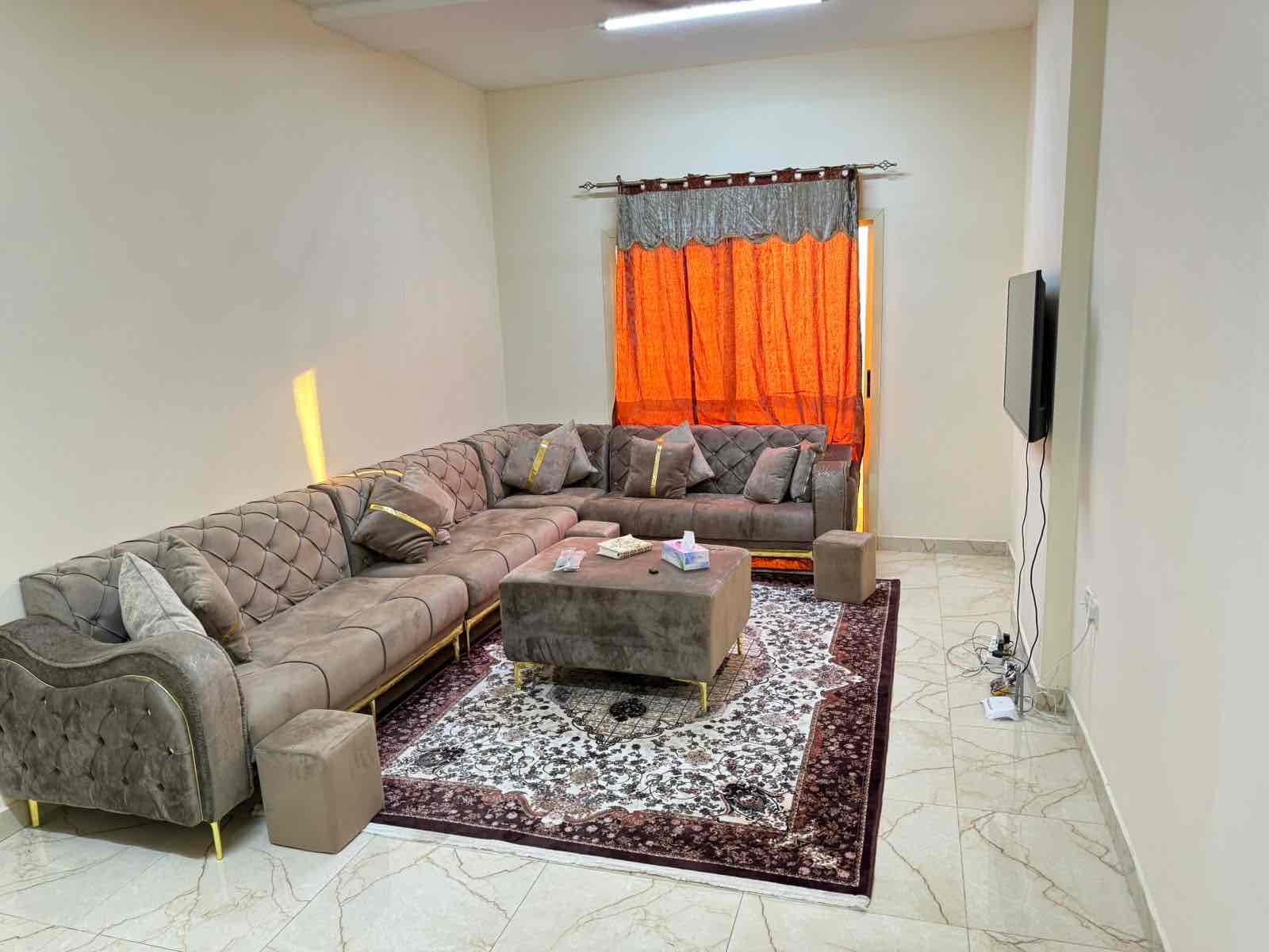 Furnished apartment, one room and a hall, for monthly rent, including bills Price 3500 Deposit 500 Ajman Al Rawda 3