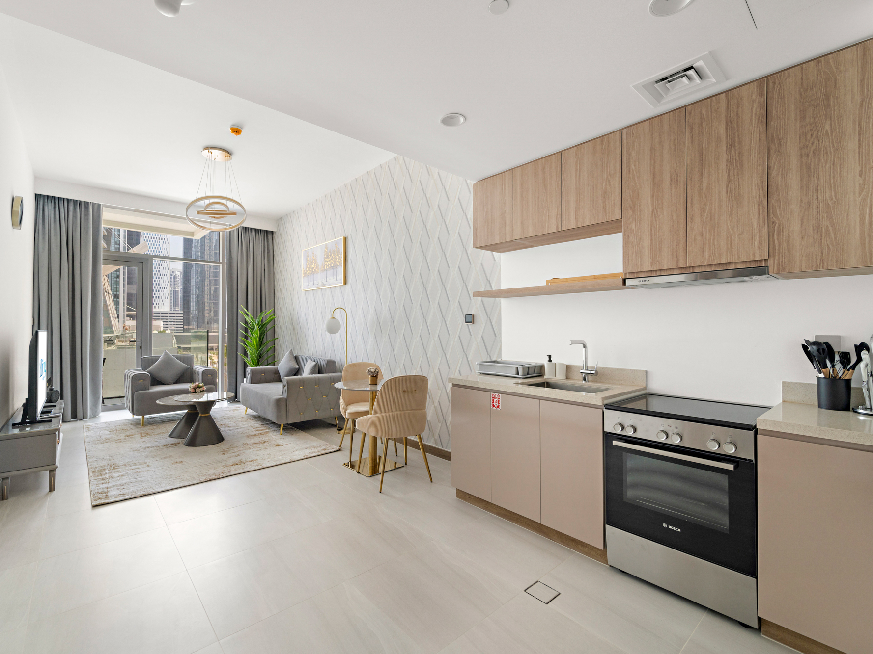 Business Bay | Urban Oasis 1BR | Free WiFi