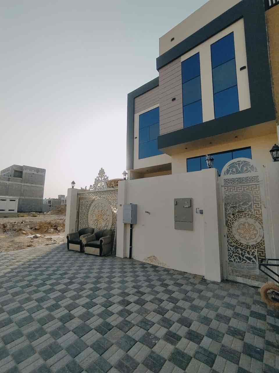 Villa for rent in Ajman, Al Zahya area 3 master bedrooms, a living room, a kitchen, and a maid's room With air conditioners Ready to move in 75 thousand dirhams required in four installments