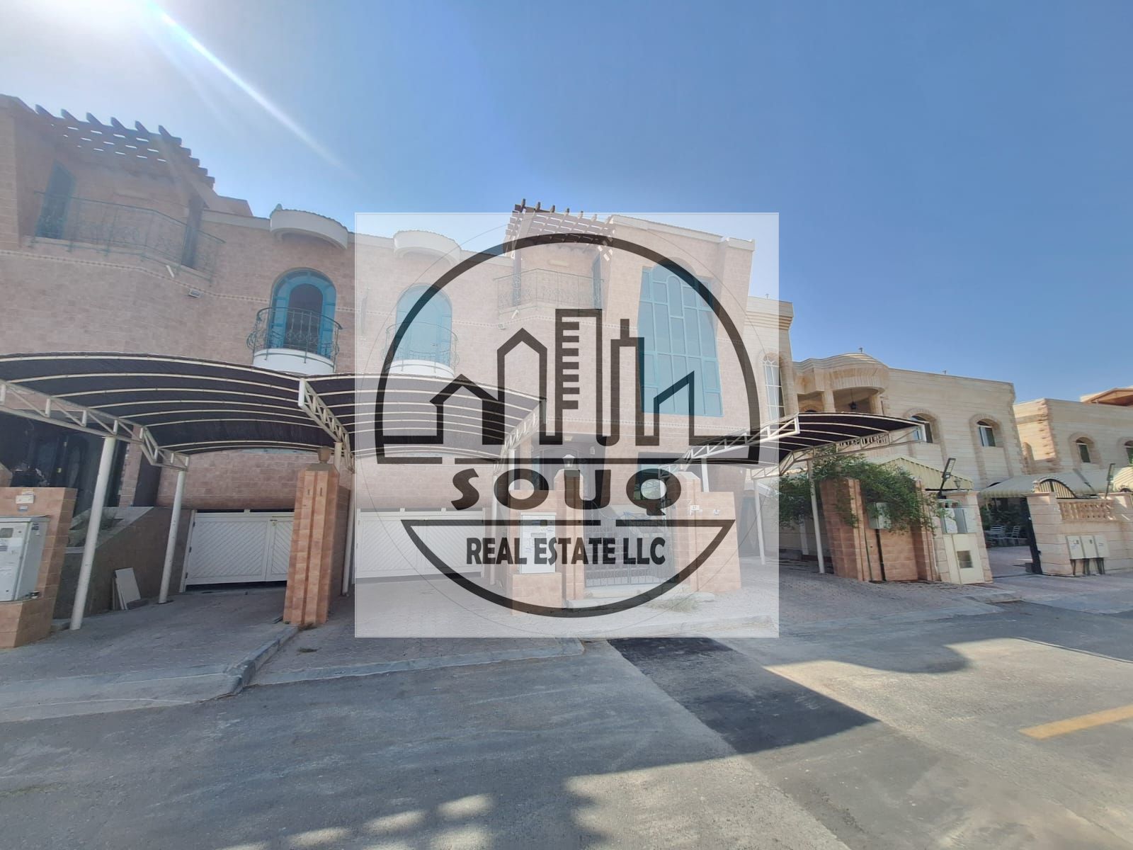 A luxurious villa in an upscale neighborhood