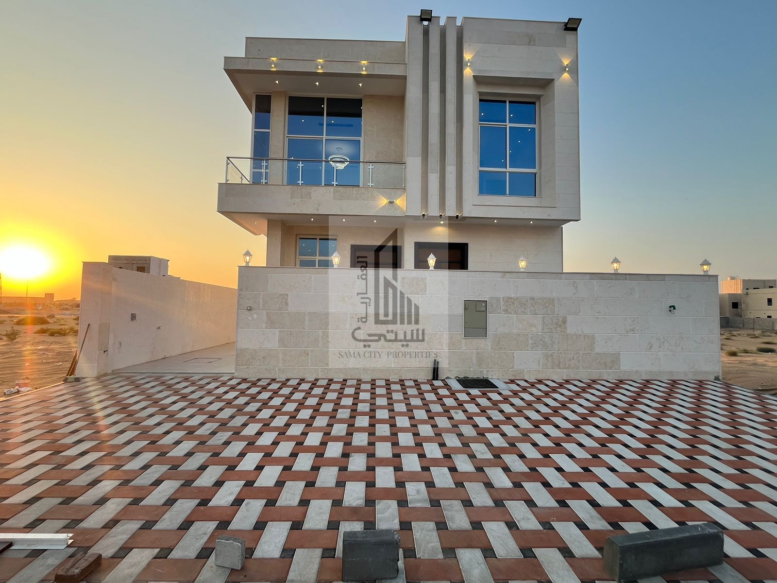 new villa for sale in AL Bahia area include regstration