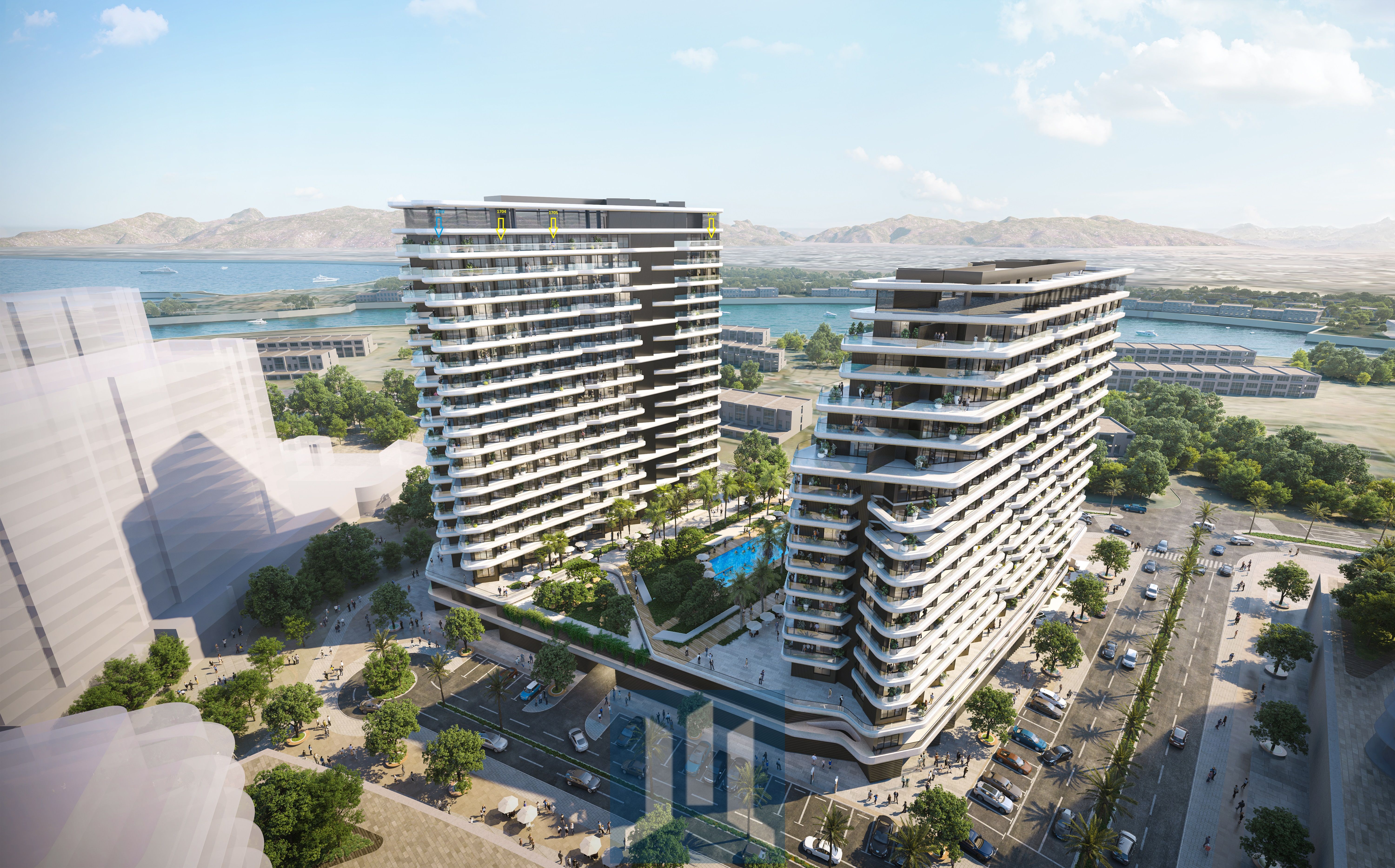 Lagoon View,Partly Sea, 5th Floor, 2 minutes from the Beach, Great Investment