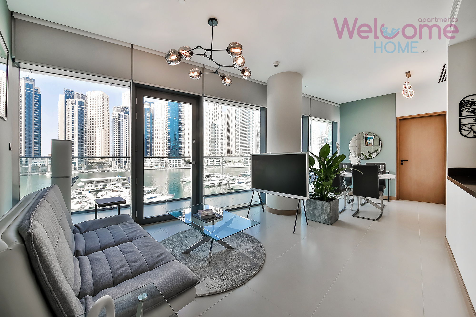 Hot Offer Luxurious 2BR apt with panoramic Marina view. All Bills Included.