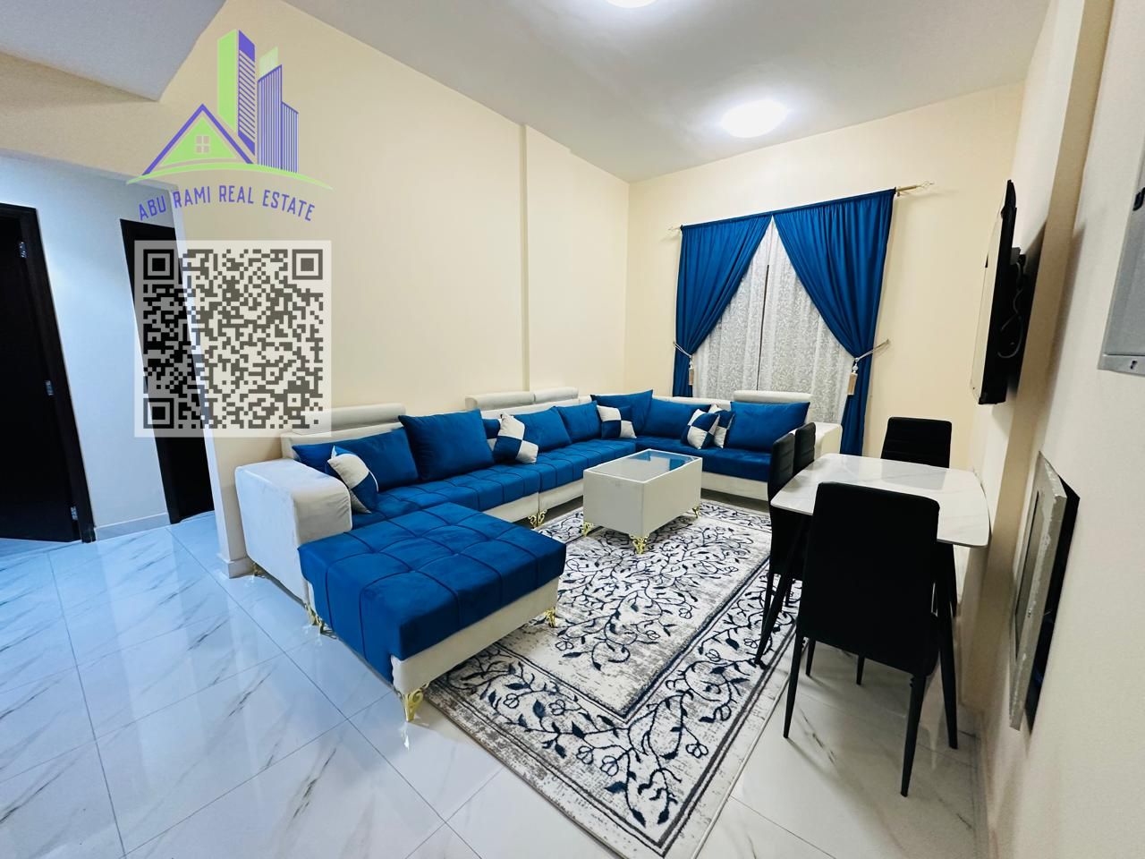 2bedroom on the Ajman Corniche for rent, with sea view and new furniture / new building