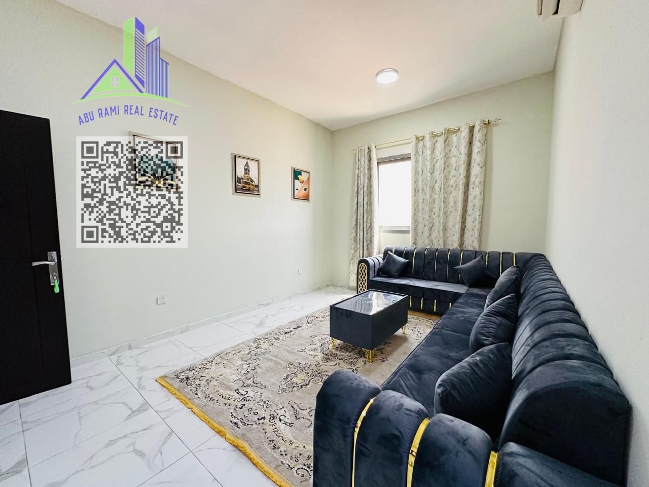 Available now, a room and a hall for rent for a month, new furniture, new construction, only 3700, including bills