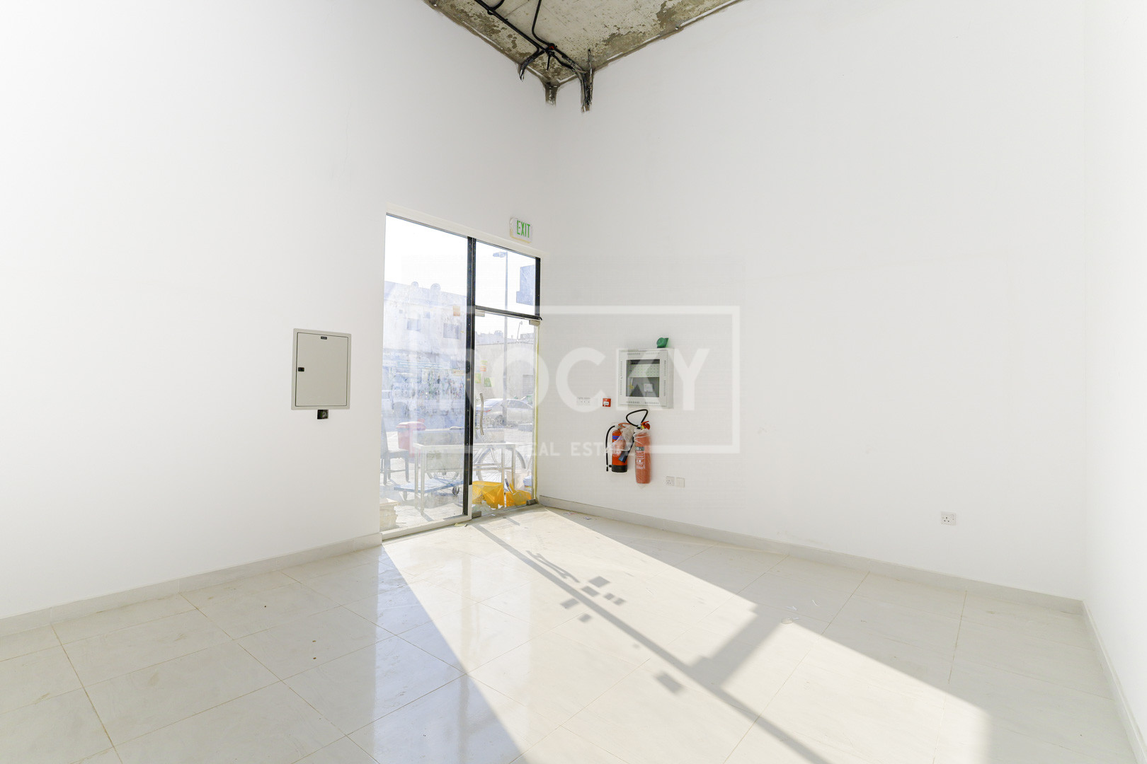 Vacant shell and core shop with great view