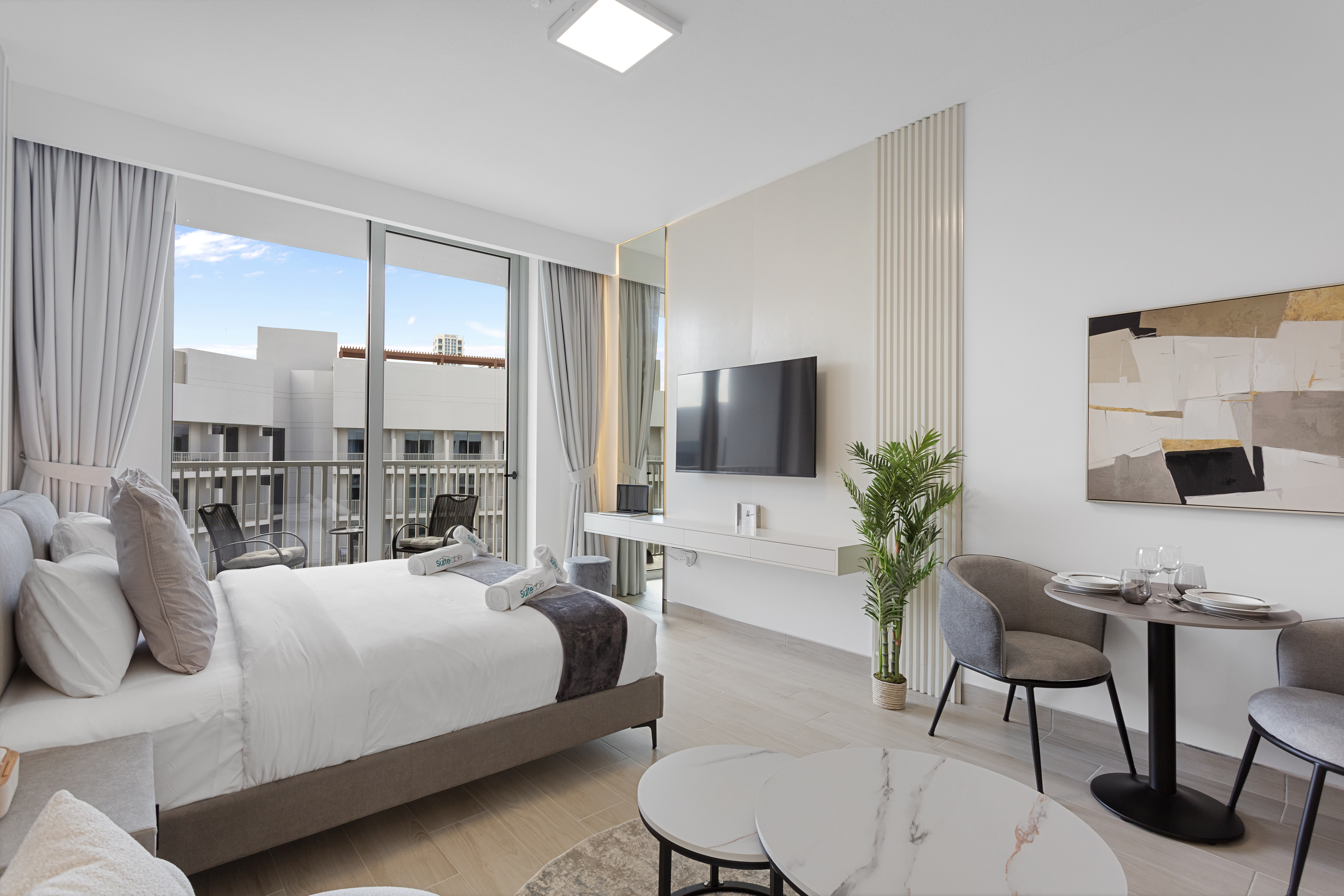 Family-Friendly Studio | Luma JVC | Balcony & Kids Area | Work Desk | All Bills Included