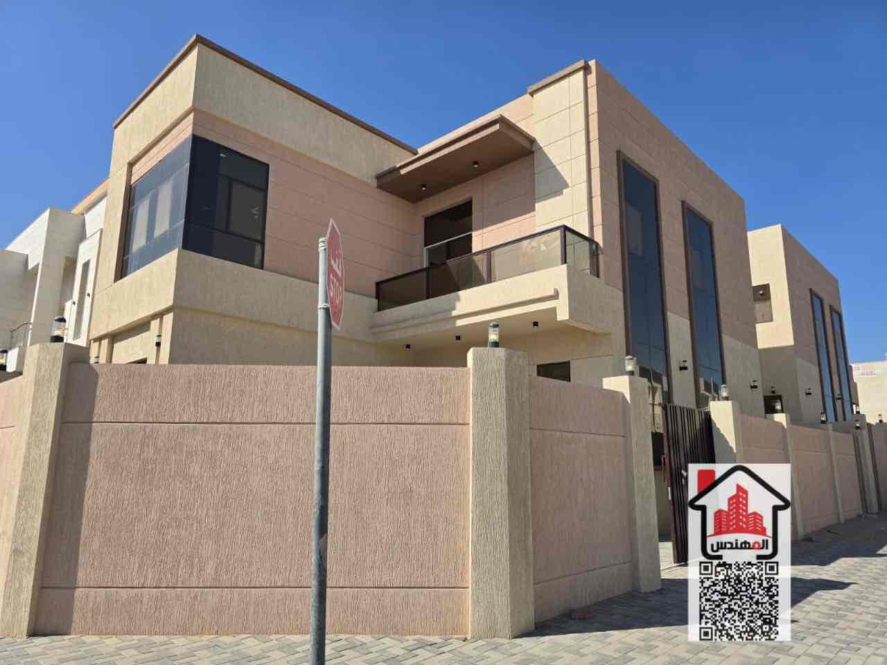 فيلا للإيجار بعجمان منطقة الزاهية 3 غرف نوم مستر ومجلس وصاله وغرفه خادمه مع المكيفات جاهزية للسكن مطلوب 85 الف اربع دفعات