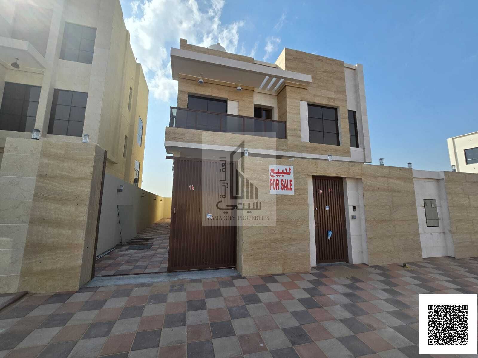 Villa for sale Ajman, Al Bahia area Land area 3014 Building area 3400 * Consisting of: * 2 floors * 5 master bedrooms * Majlis with