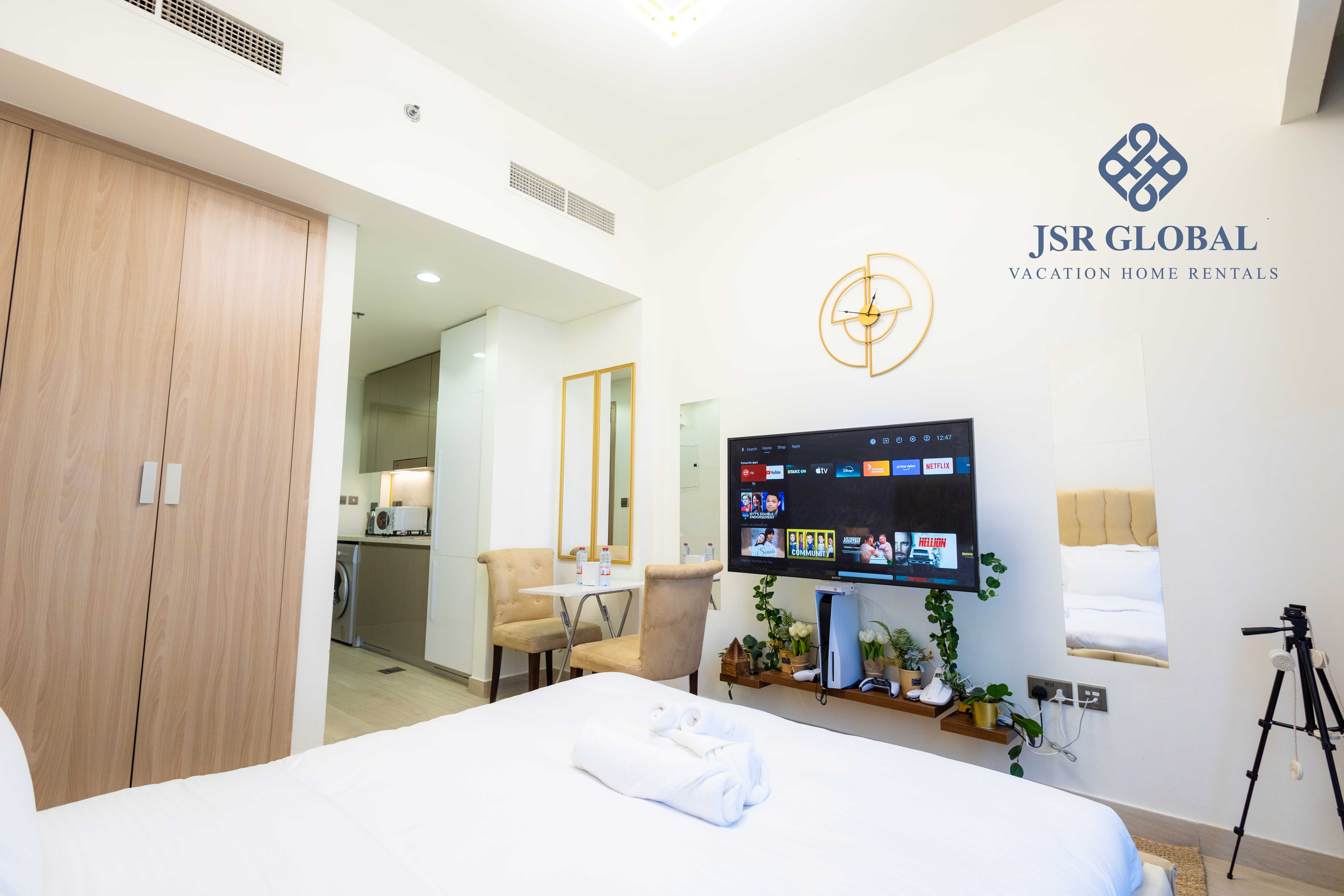 Elegant Studio Apartment at Azizi Riviera 26, Meydan one, All Bills Included .