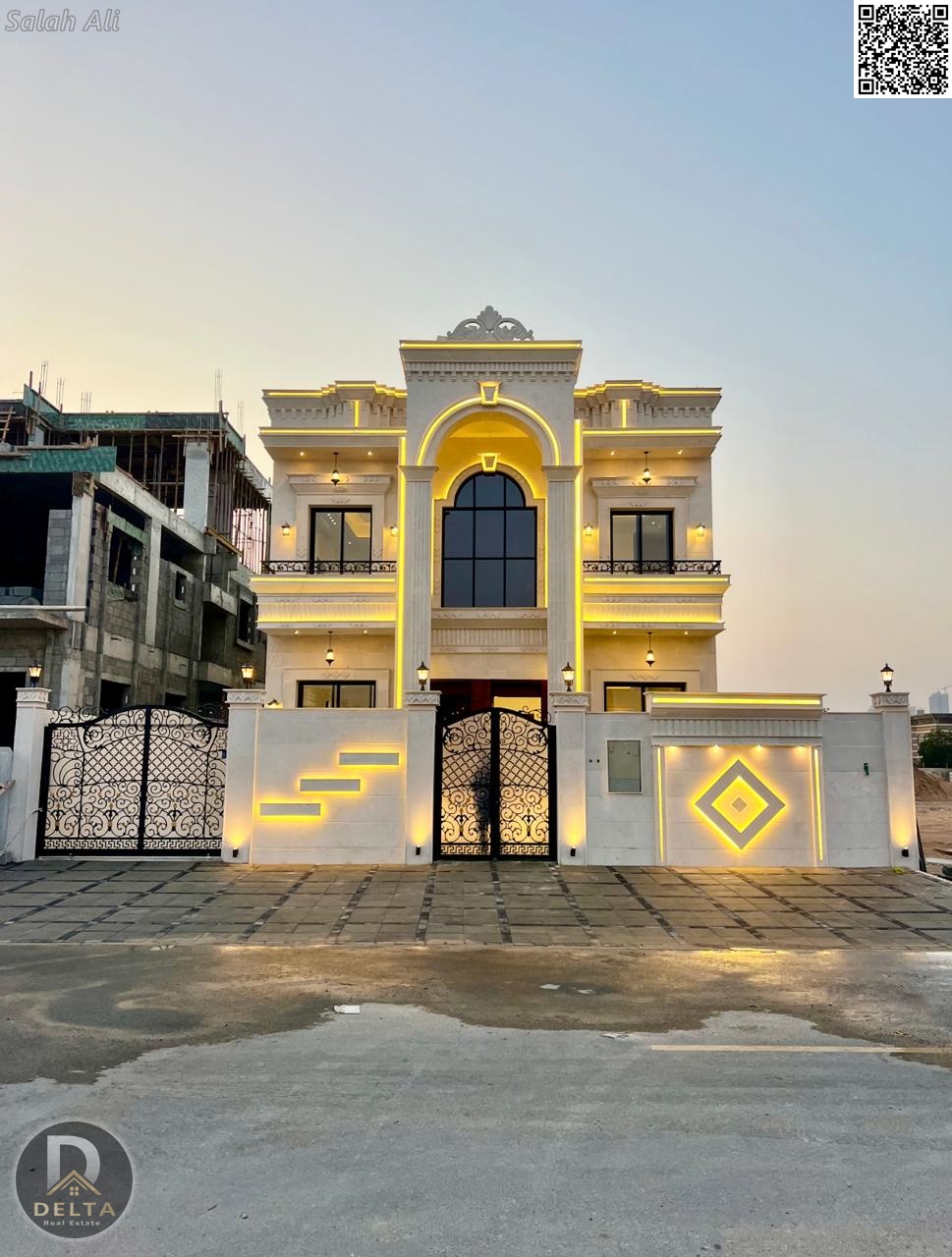 Own a luxurious two-storey villa with a roof in a strategic location in Ajman!