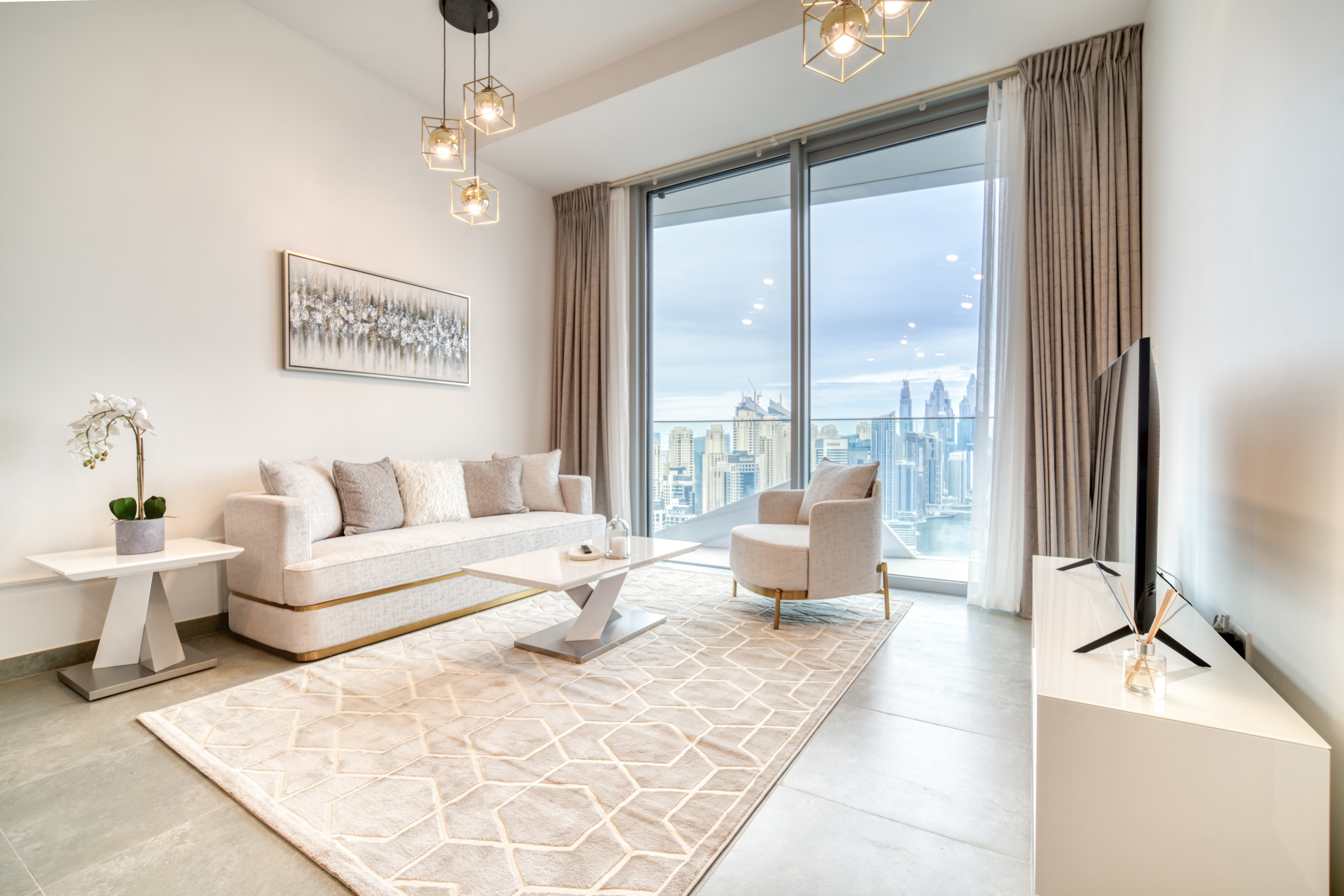 Elegant 2BR w/ Breathtaking Marina Balcony