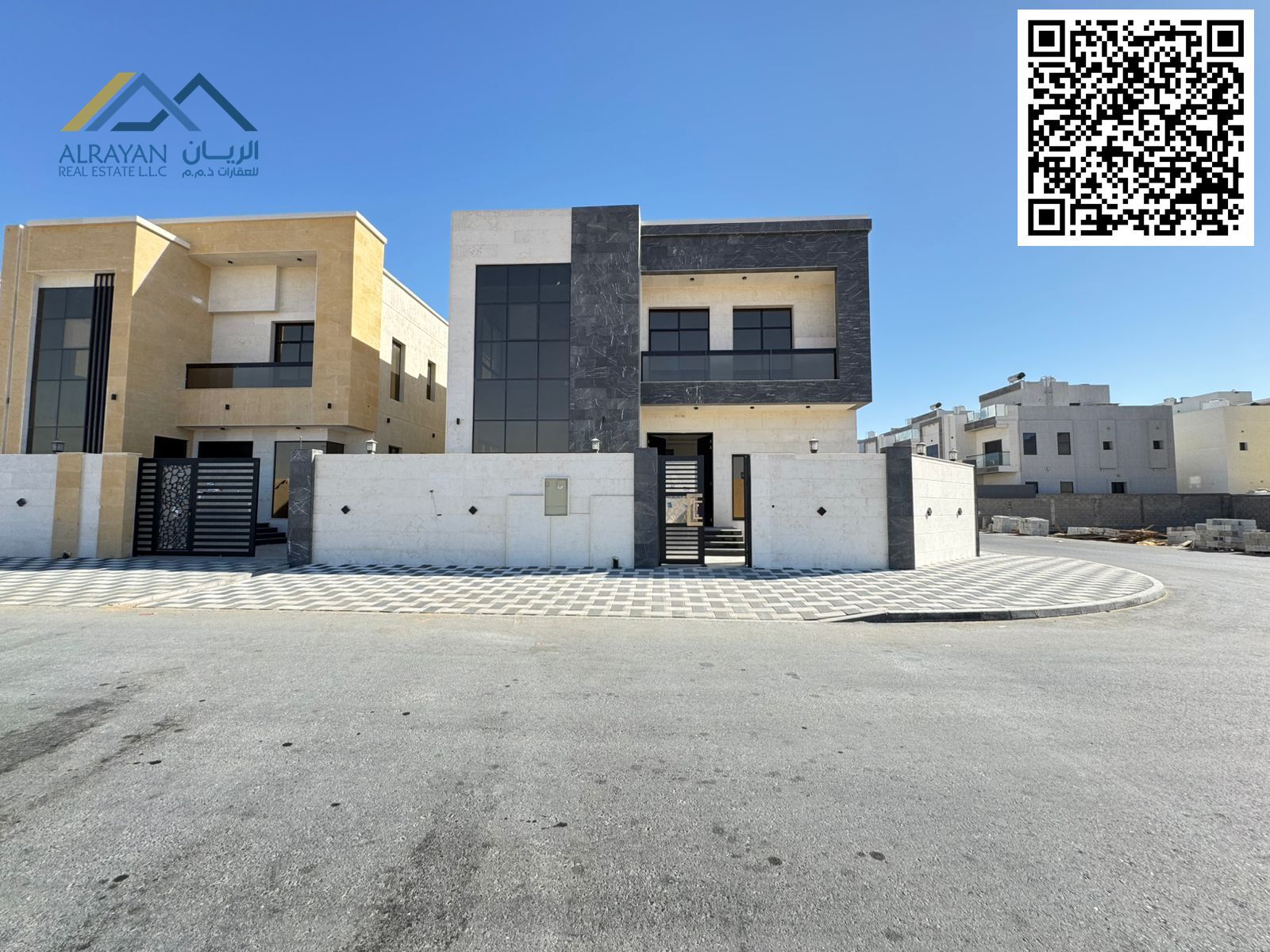 Villa for sale at a price including registration and ownership fees - European super deluxe finishing - ground floor and first floor - behind Al-Hamid