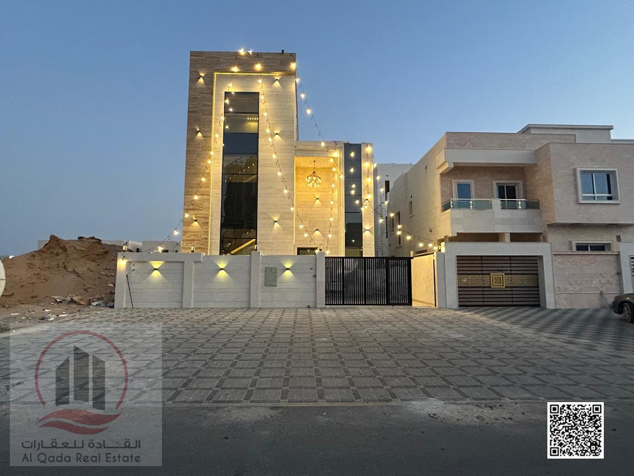 For sale, a villa in Ajman Al Amerah, 5master rooms,a Majles room, a hall, and a maid’s room, freehold for all nationalities, Installment with out do