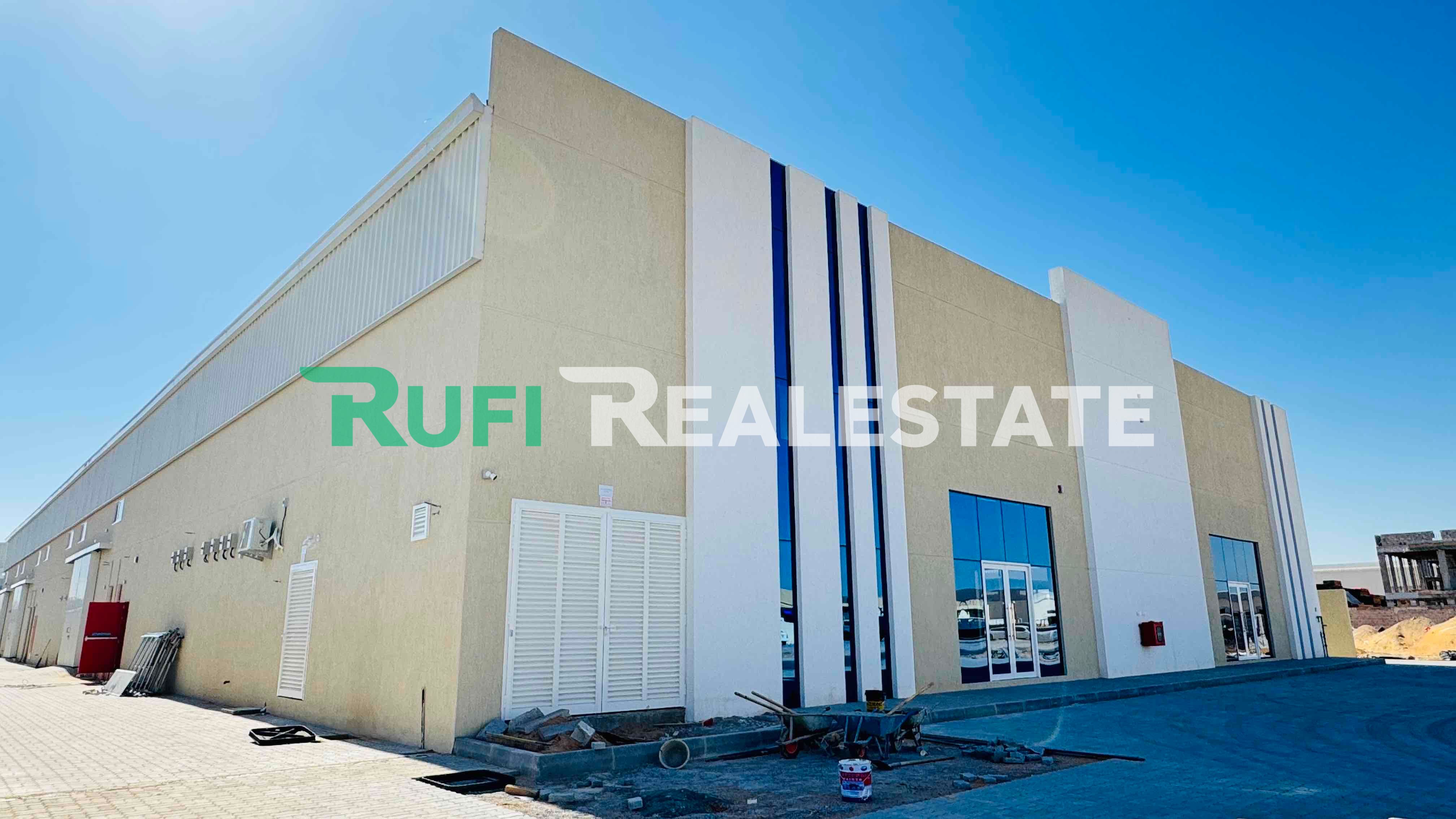Road Facing 43,000 SQFT Land With High Power 450KW// 30000 SQFT Warehouse With 6 Accommodation Room for Rent in Emirates Modern Industrial Area, UAQ.