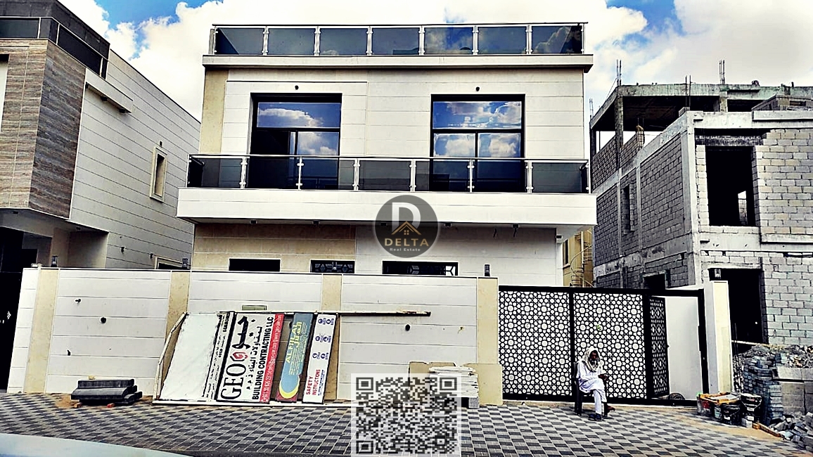 Villa for sale in Al Yasmin area, ground floor, first floor and roof, consisting of 5 rooms, personal finishing, freehold ownership for all nationalit