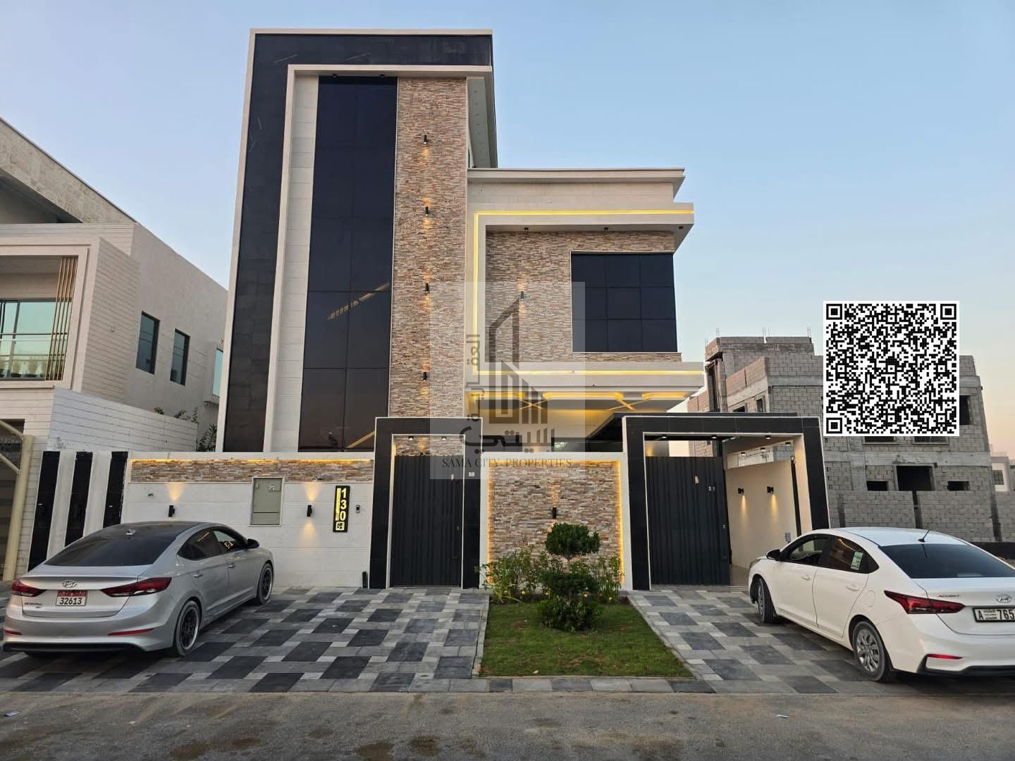 European finished villa with roof on Sheikh Mohammed bin Zayed Road