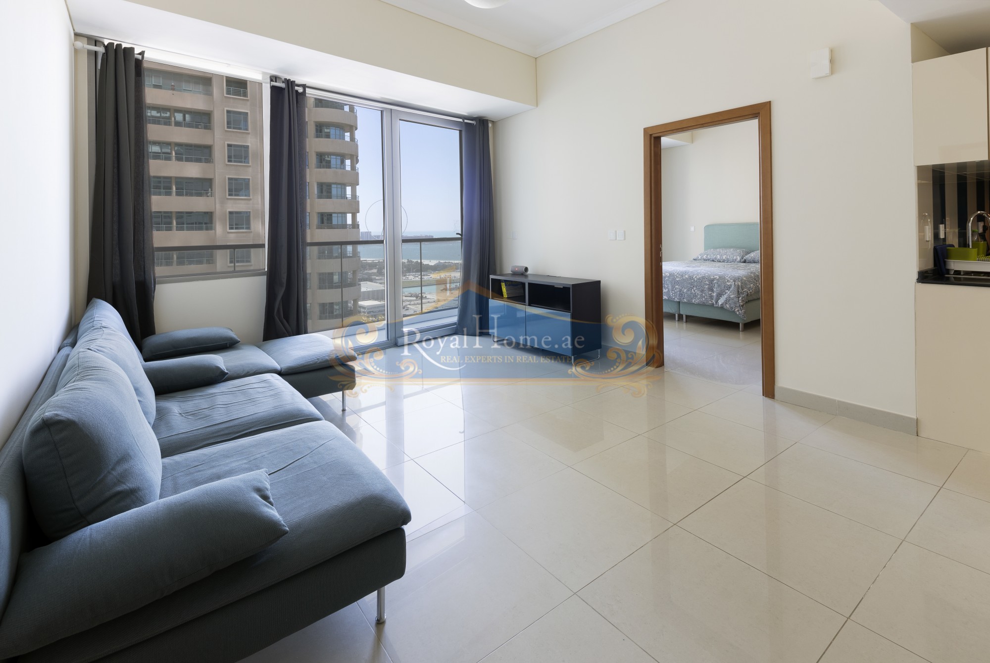 Full Sea View Bedroom Ocean Heights Dubai Marina