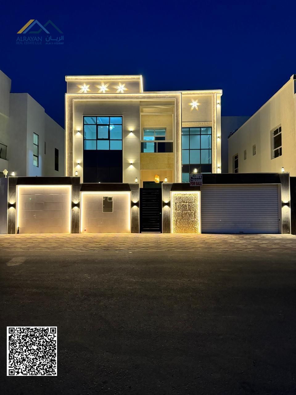 Modern five bedrooms, a living room, a hall and a maid's room