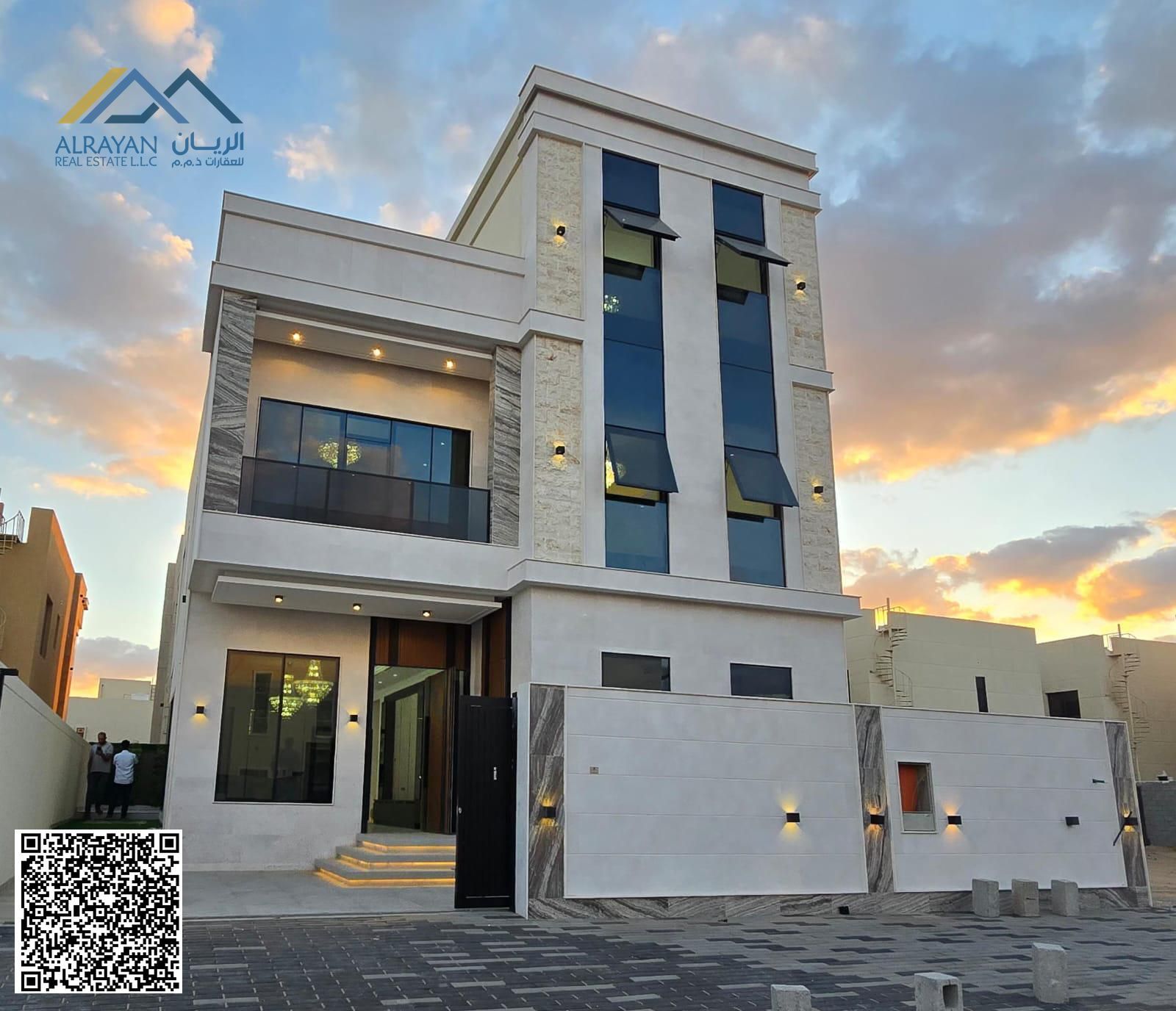 For sale: New villa, ground floor, first floor and roof with deluxe finishing in Al Zahia - Ajman directly from the owner