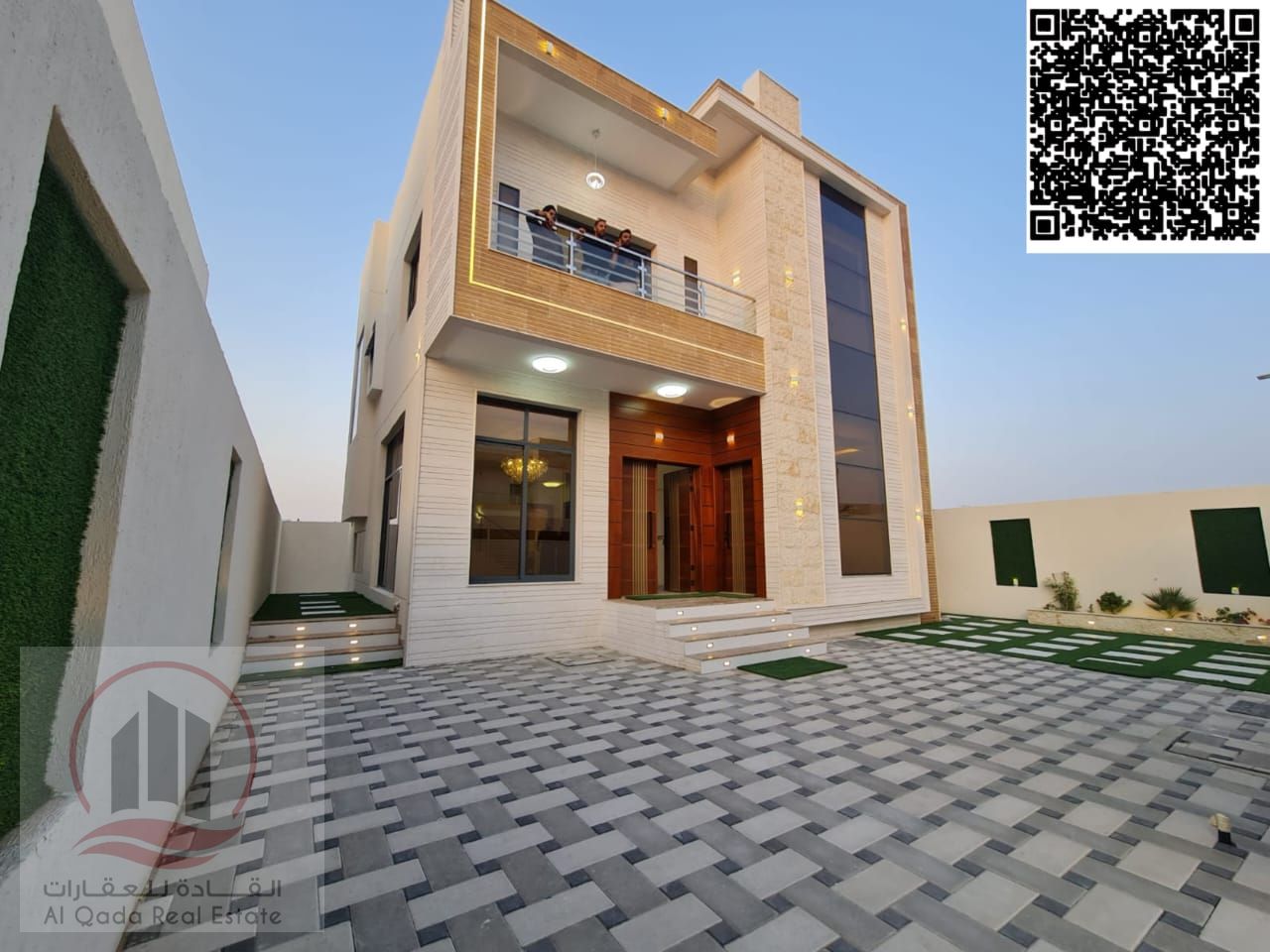 Villa for sale at Ajman -Al Heloi area the Villa 3200 sqft G + 1 (3 Master room +big court + big Majlis +big Hall +maid room)