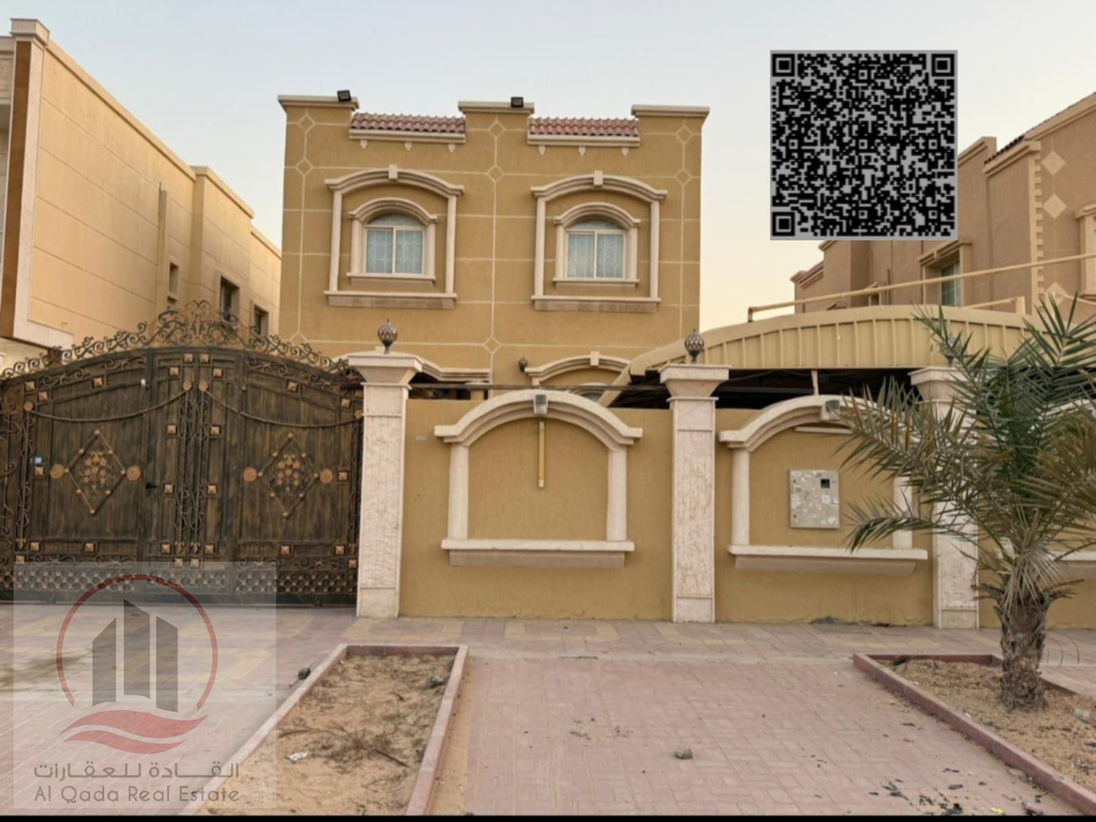 For sale villa in Ajman Al Rawda 5 master rooms, a council, a hall and a maid's room, free ownership for all nationalities and the possibility of bank