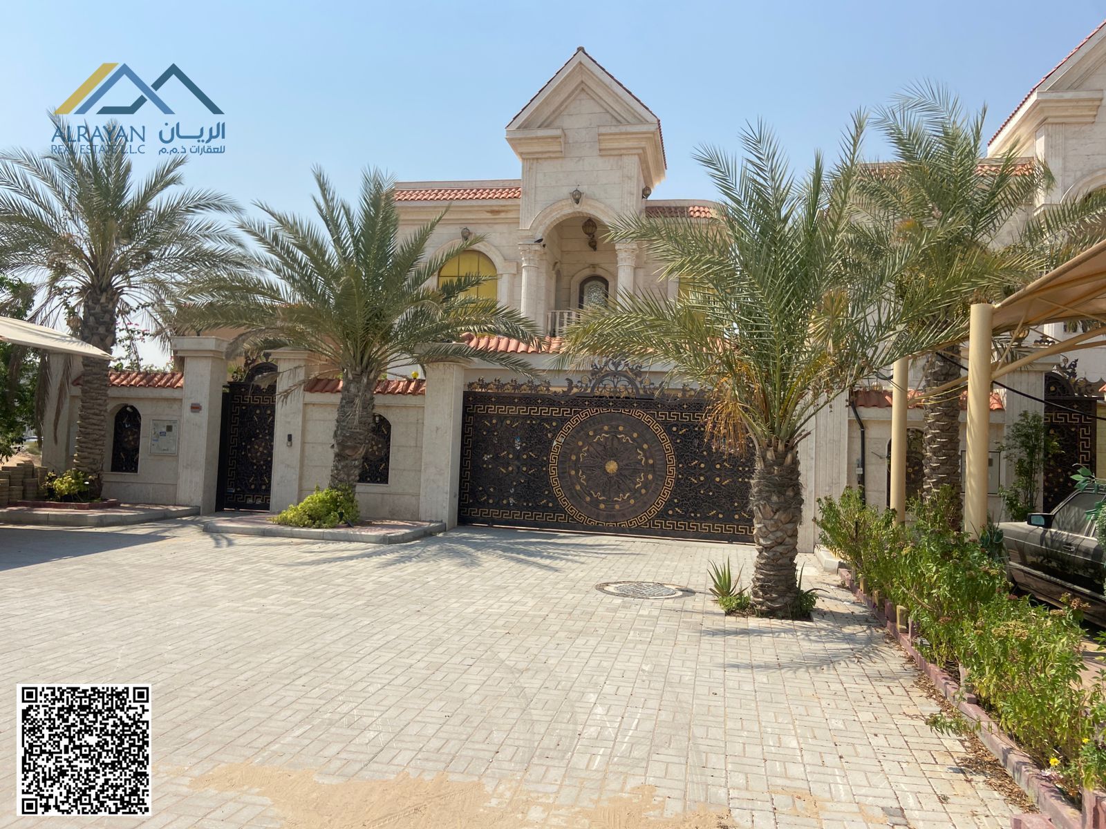 Luxury villa for sale in Al-Muwaihat 1, a very distinguished location, including electricity, water and air conditioners