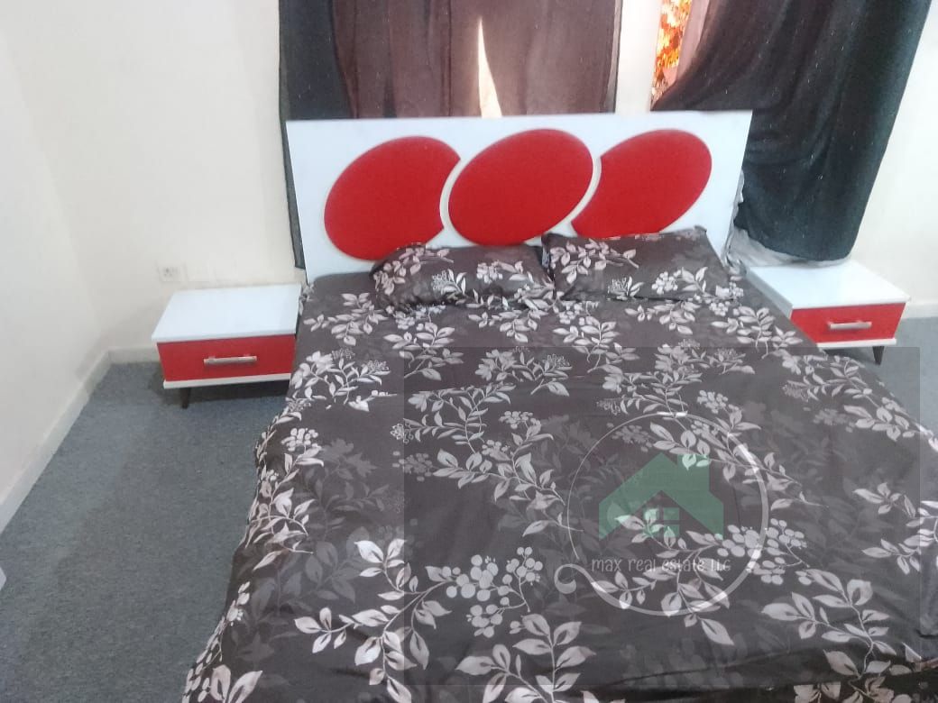 A room and a hall, monthly, furnished, including bills, Al-Naimiyah, Kuwait Street, 3200, including water, electricity, gas, cleaning and maintenance,