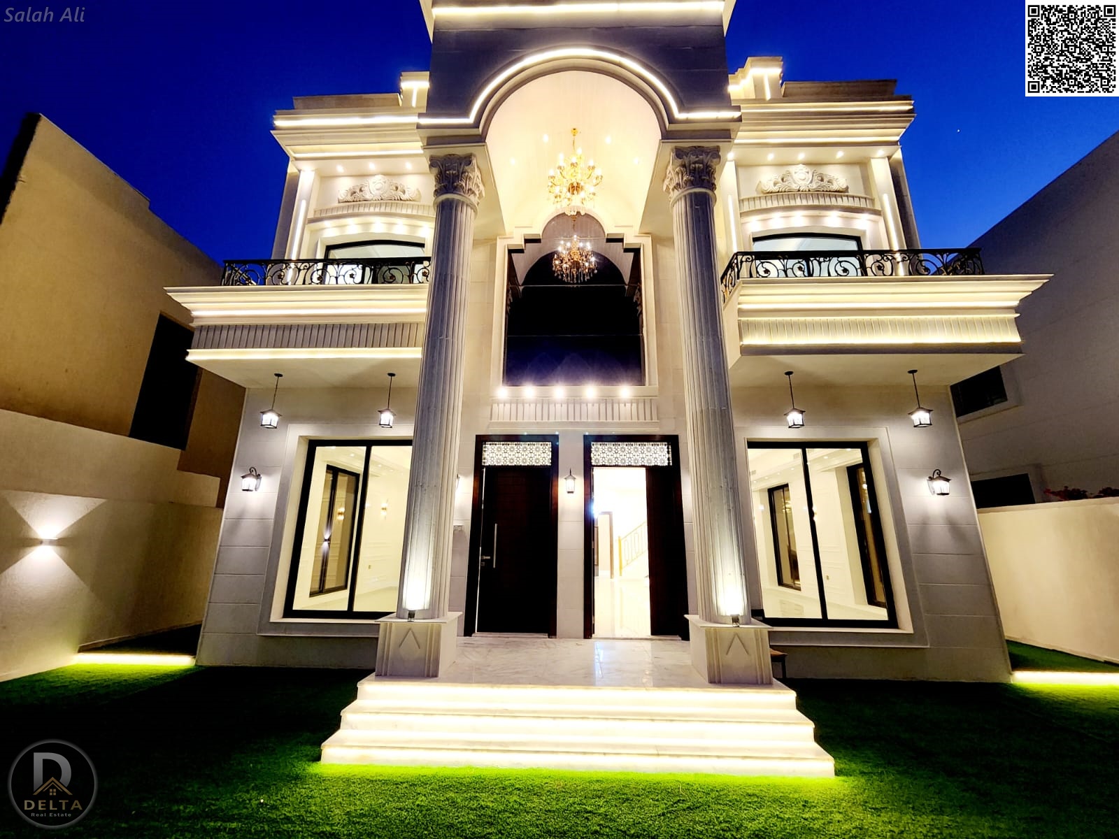 Luxury villa with classic design, area of 4100 feet, directly from the owner and freehold for all nationalities