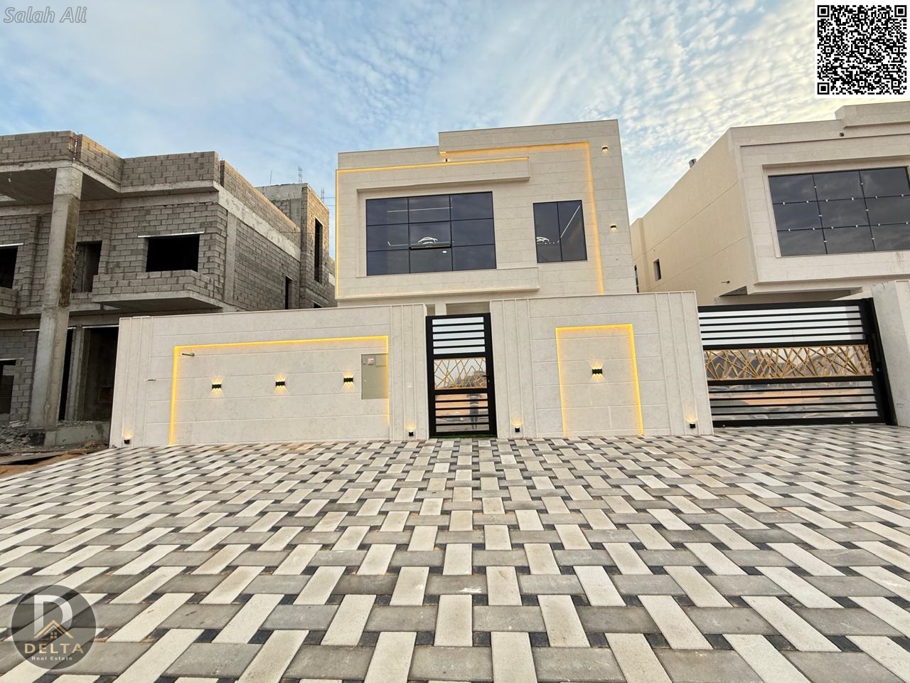 Villa for sale in Ajman, 100% bank financing, freehold