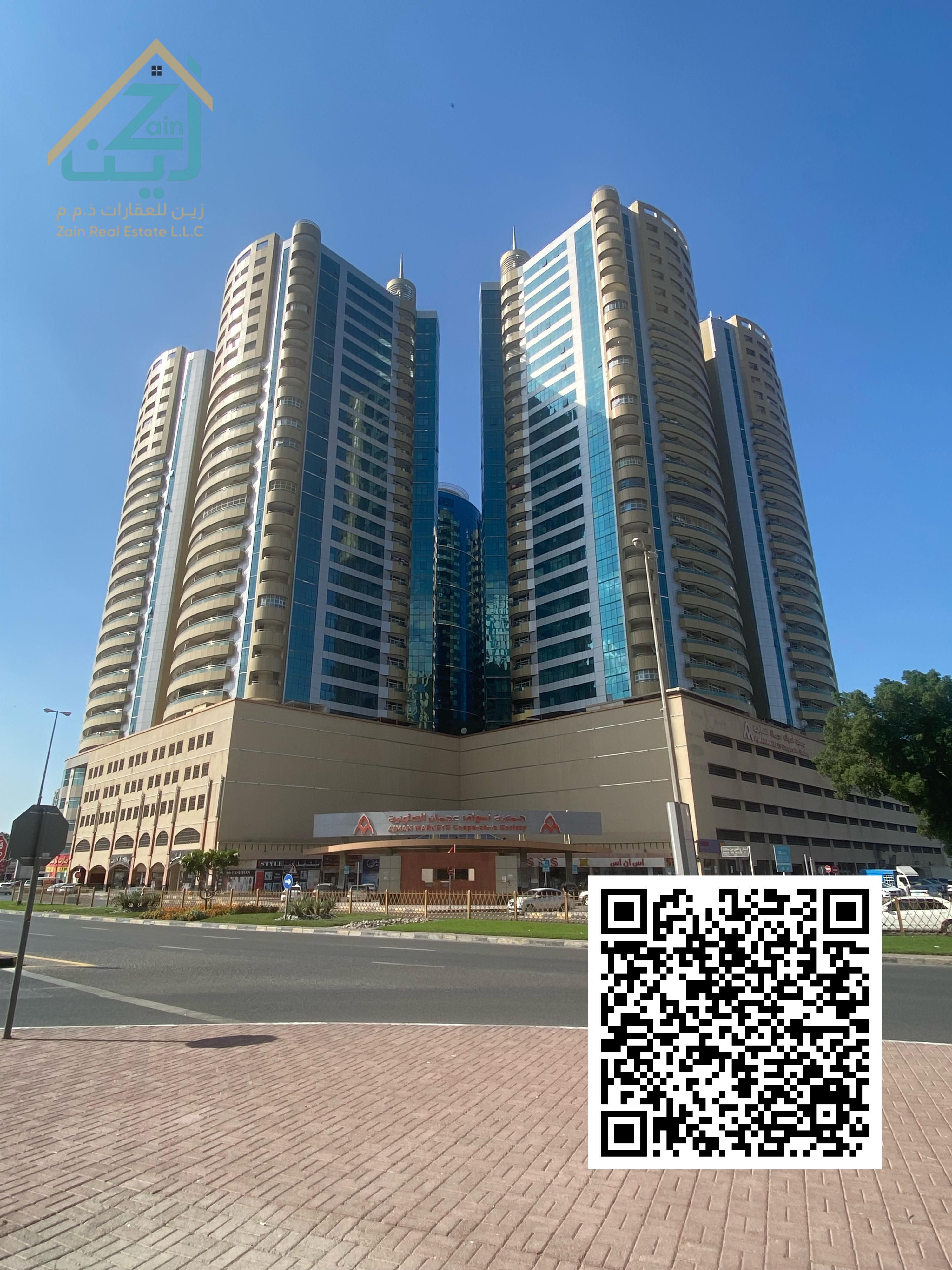 Spacious Studio Apartment with Balcony For Rent in Horizon Tower, Ajman