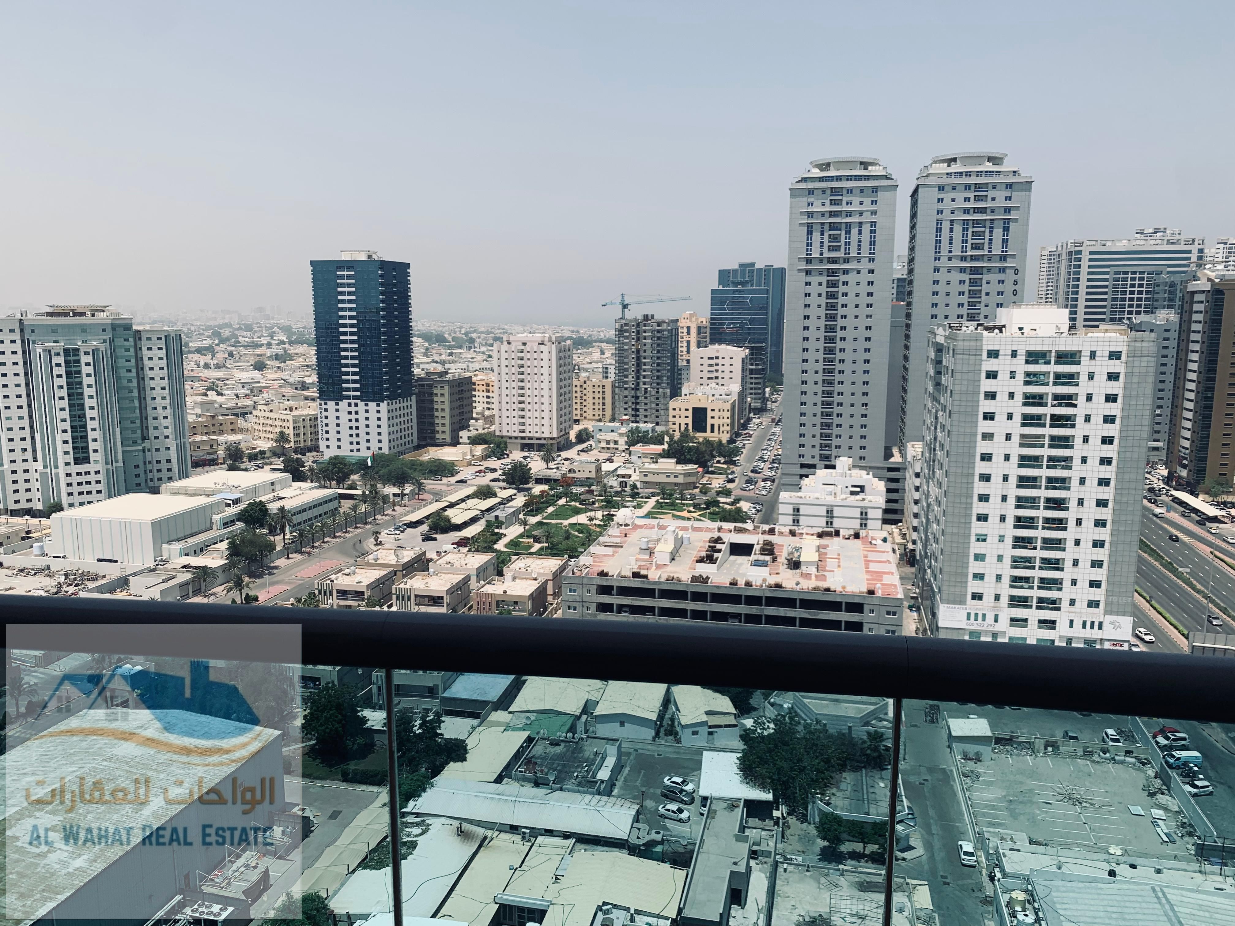 For monthly rent, a room and a hall with two bathrooms and a balcony with an open view